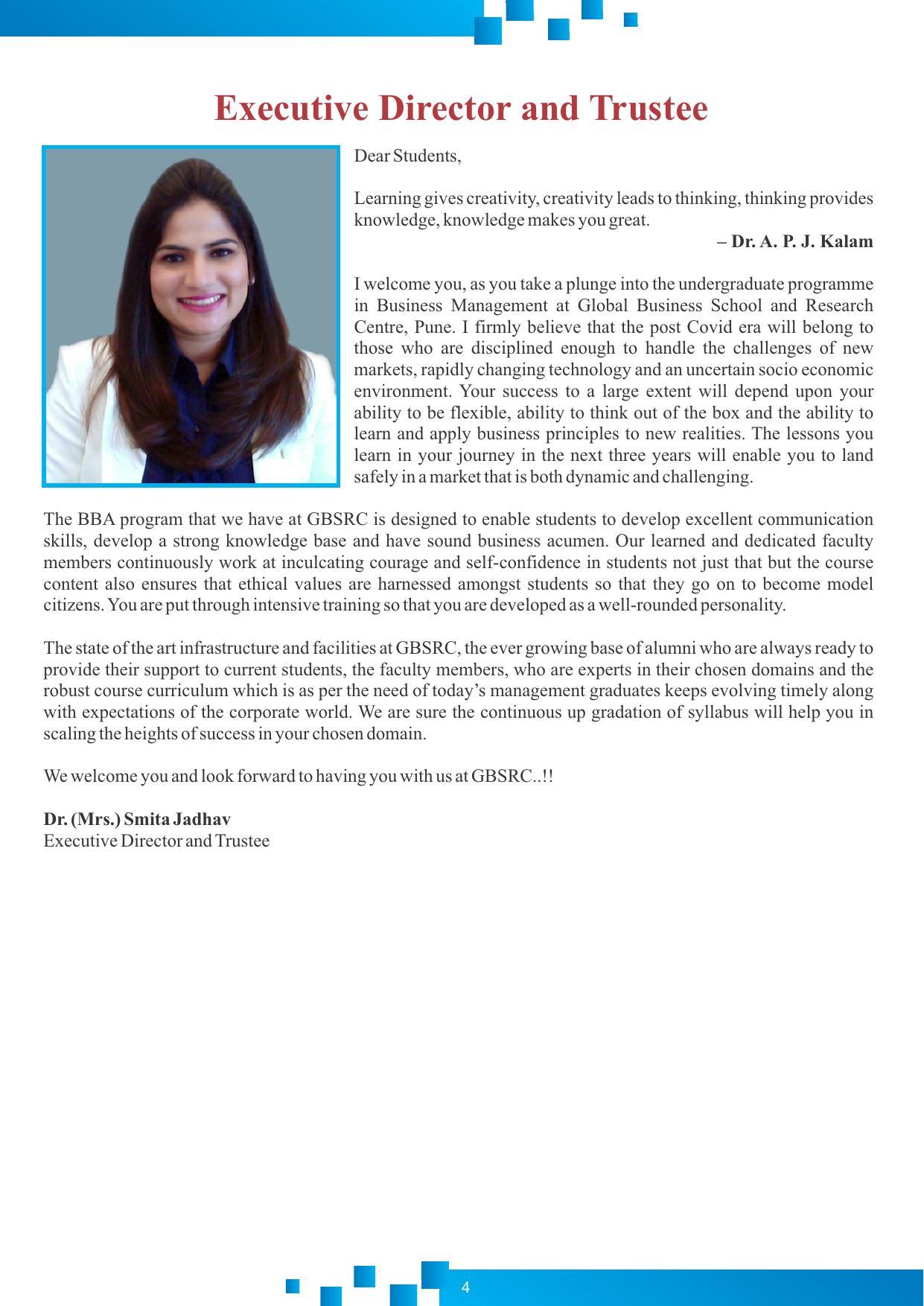 Dr DY Patil University, Pune BBA Information Brochure 2022-23 - Page 5