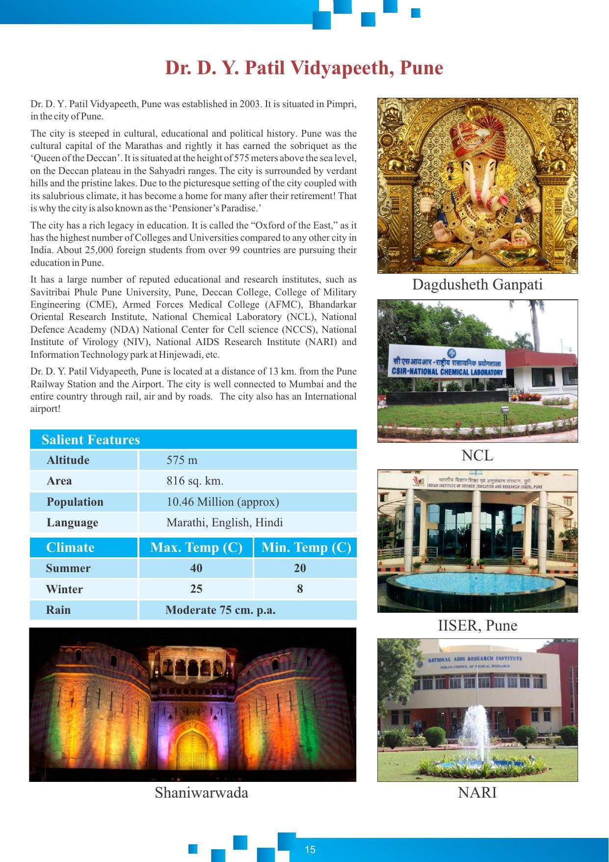 Dr DY Patil University, Pune BBA Information Brochure 2022-23 - Page 16