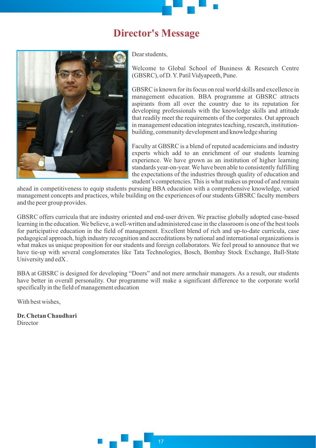 Dr DY Patil University, Pune BBA Information Brochure 2022-23 - Page 18