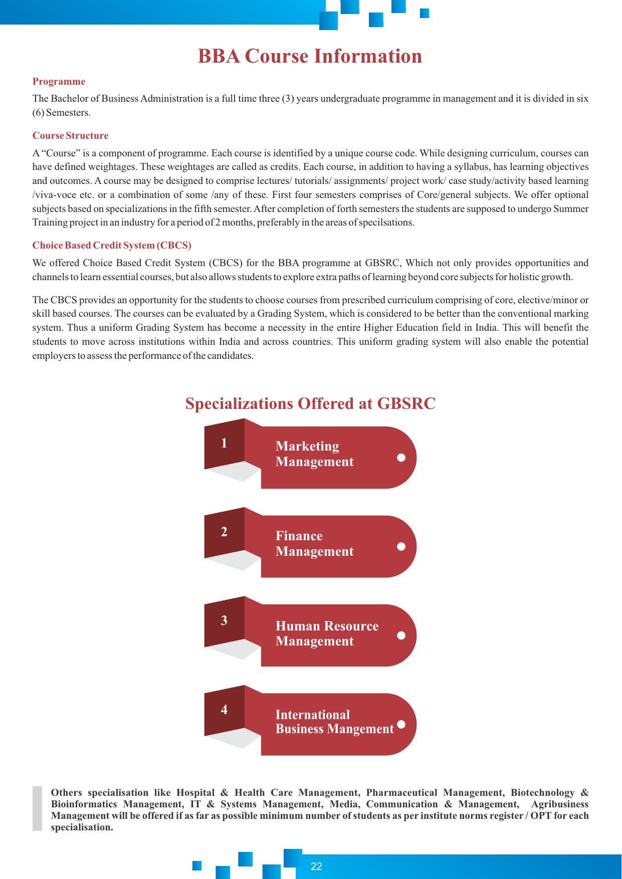 Dr DY Patil University, Pune BBA Information Brochure 2022-23 - Page 23