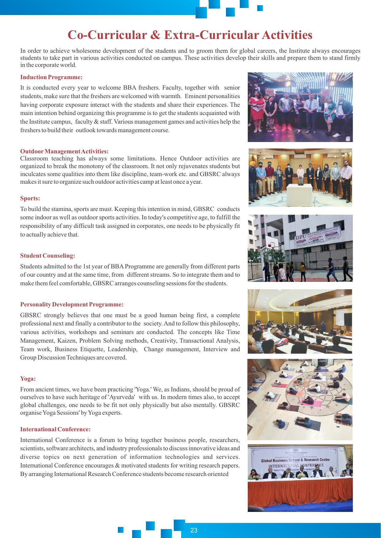 Dr DY Patil University, Pune BBA Information Brochure 2022-23 - Page 24