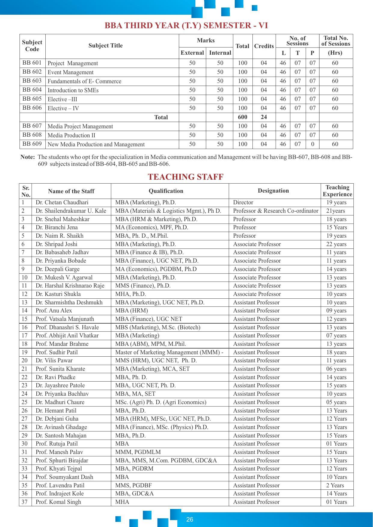 Dr DY Patil University, Pune BBA Information Brochure 2022-23 - Page 27