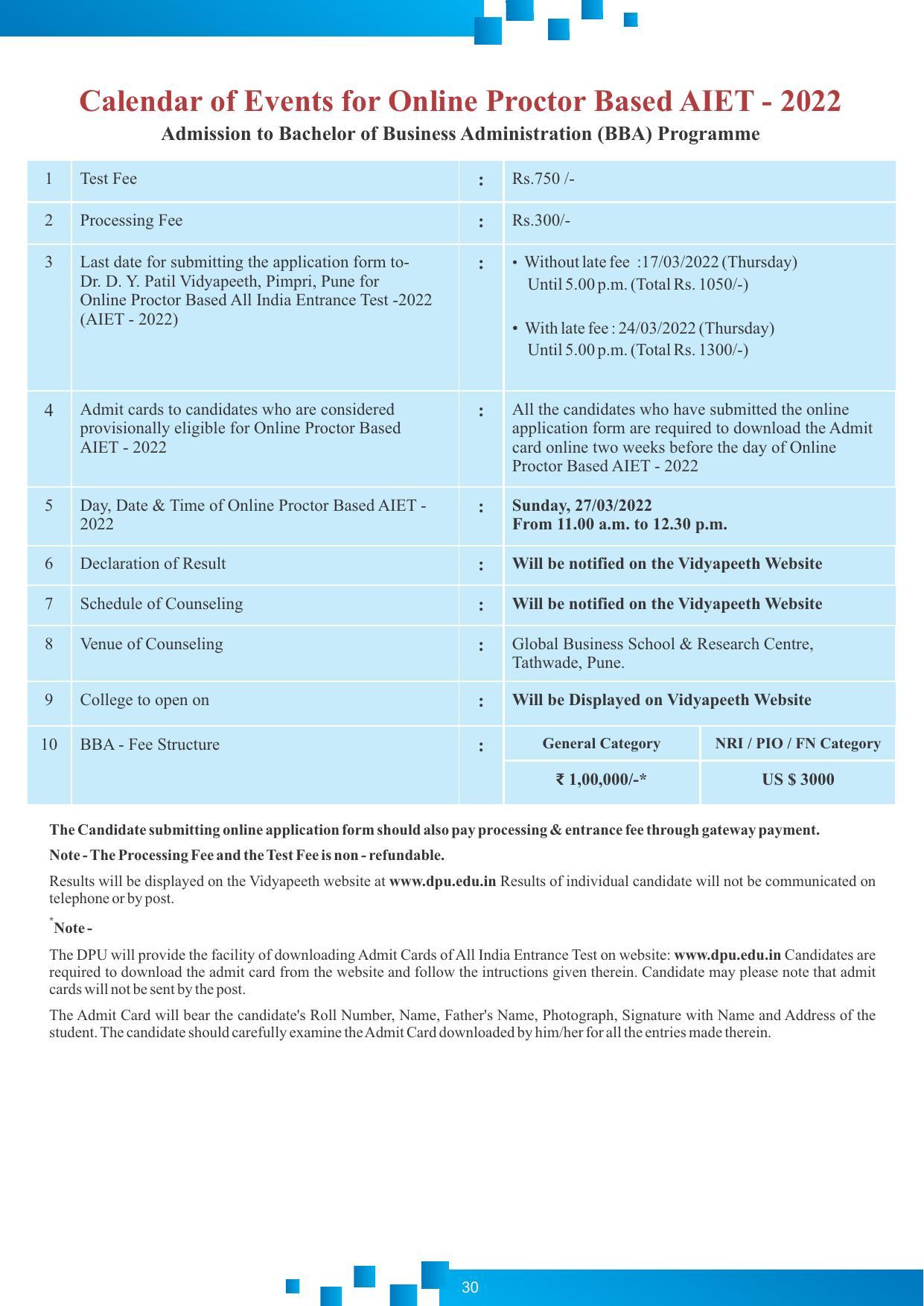 Dr DY Patil University, Pune BBA Information Brochure 2022-23 - Page 31