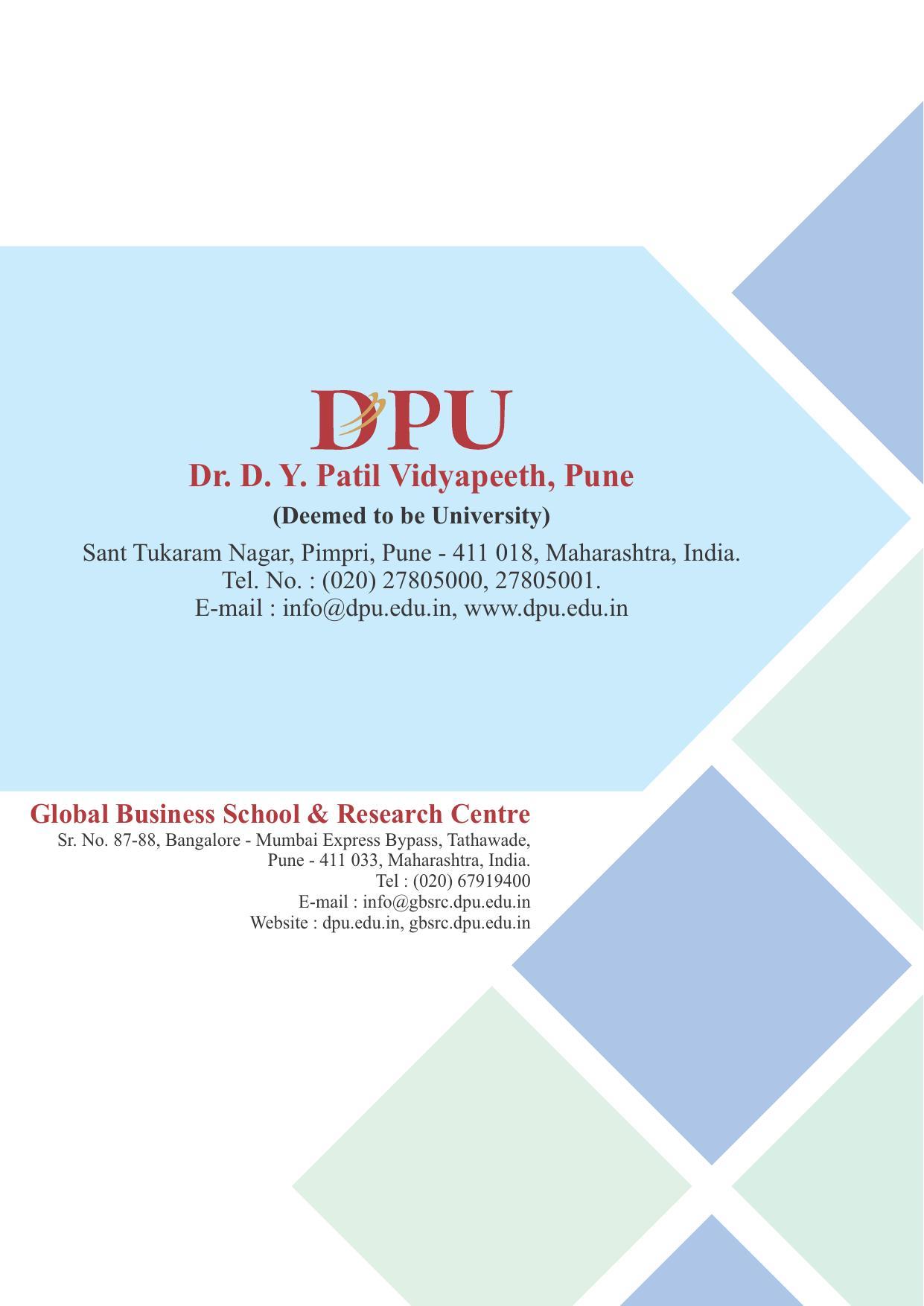 Dr DY Patil University, Pune BBA Information Brochure 2022-23 - Page 38