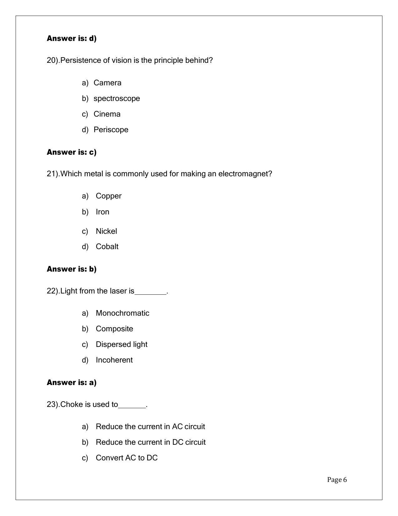 OUAT Physics Sample Paper - Page 6