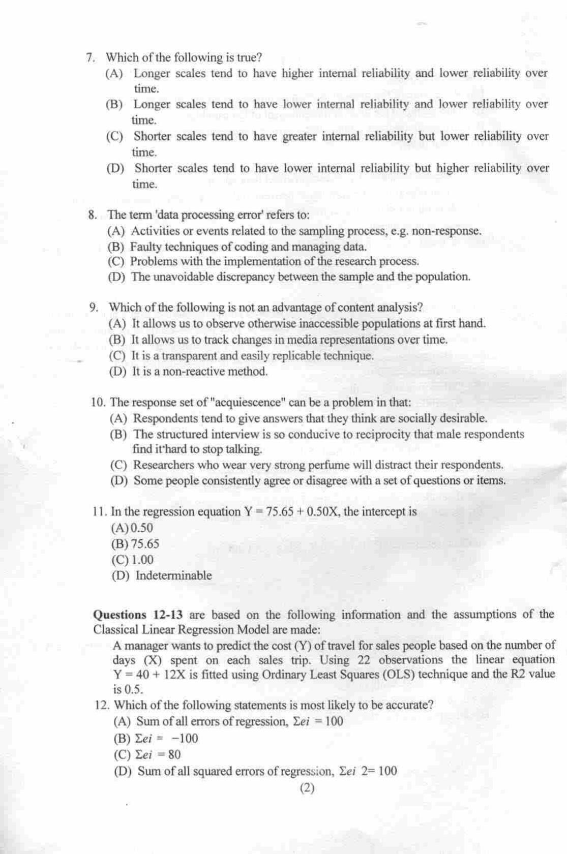 PU MPET Hindi 2021 Question Papers - Page 25