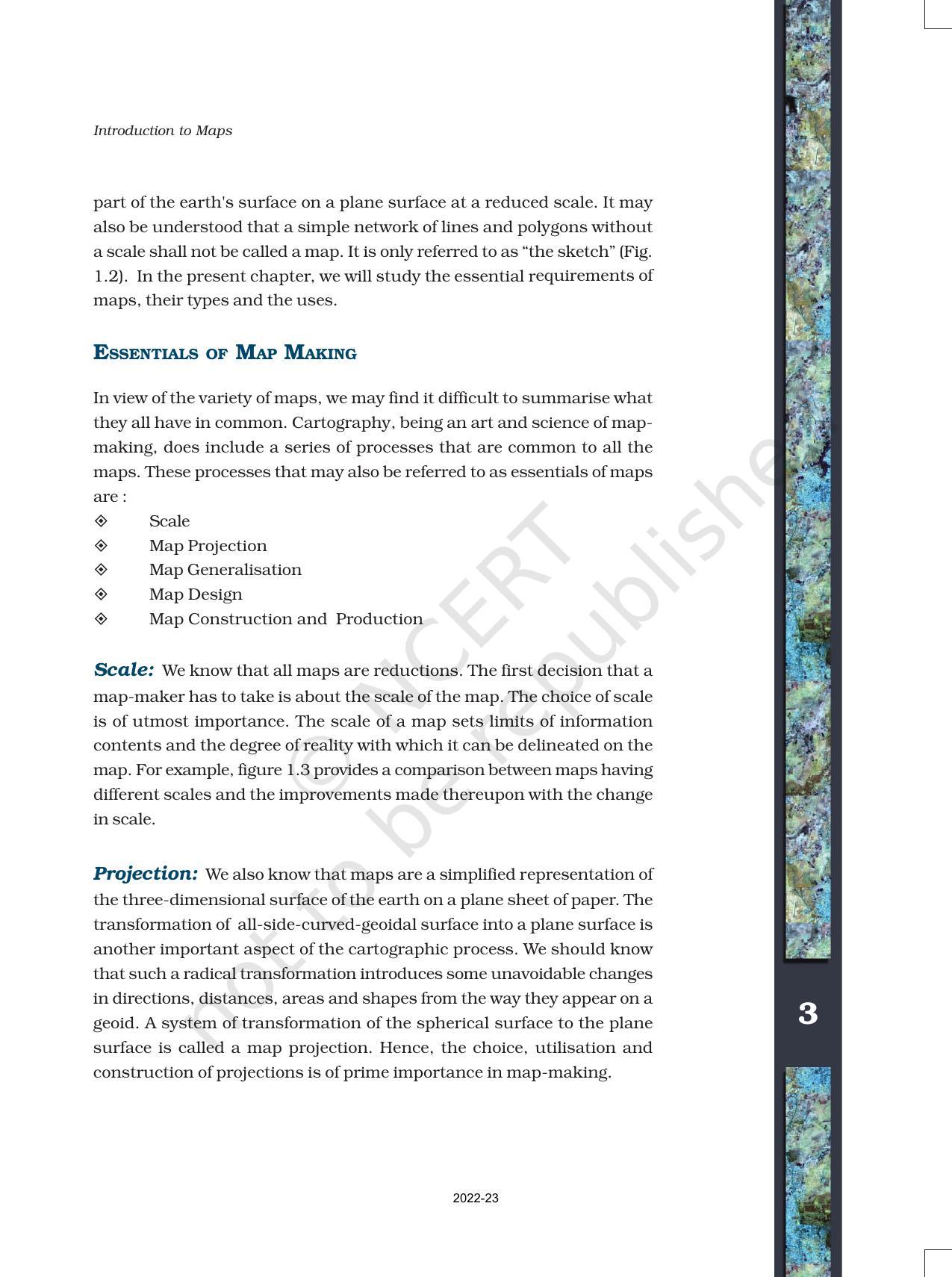 NCERT Book for Class 11 Geography (Part-III) Chapter 1 Introduction to Maps - Page 3