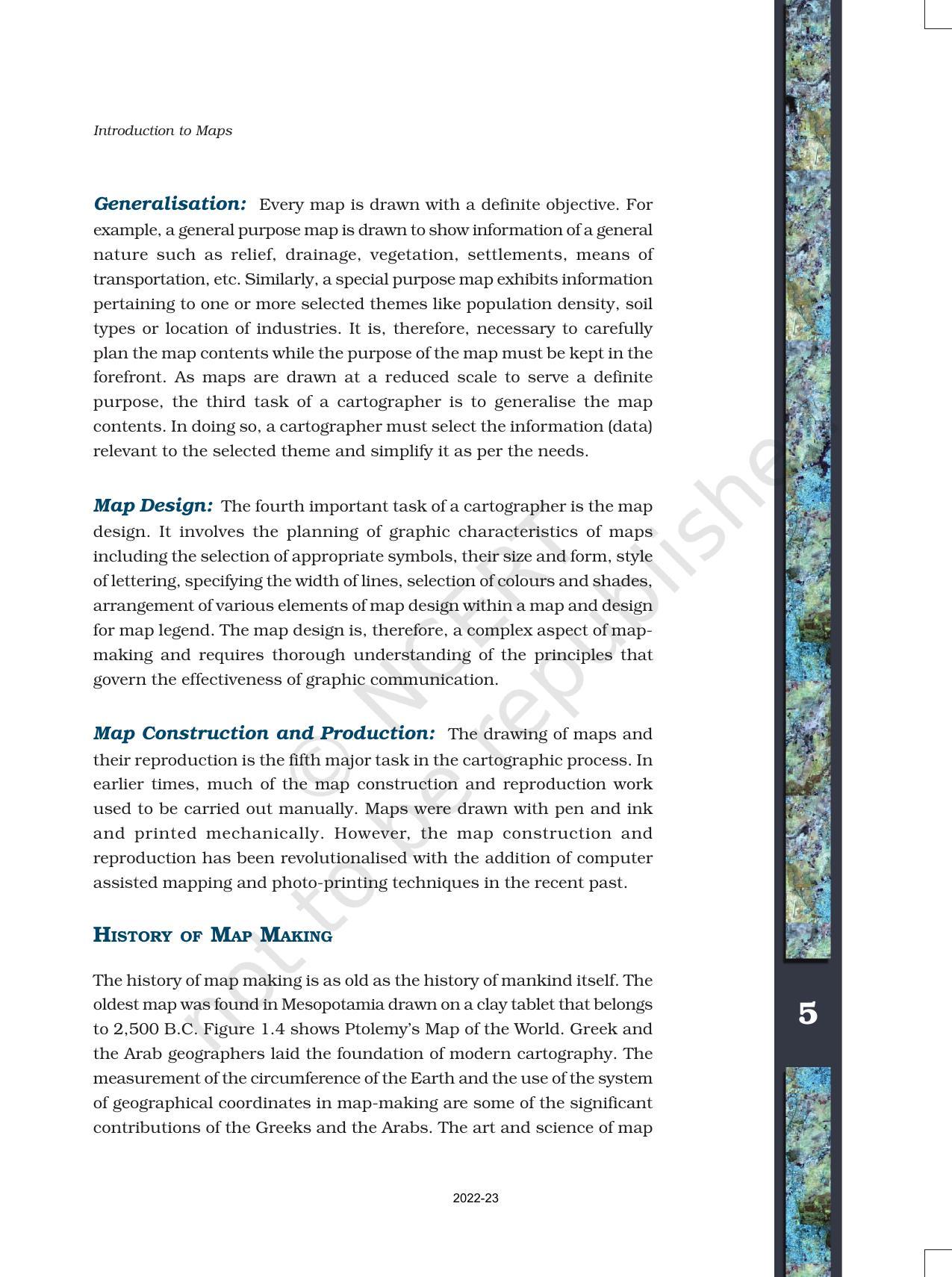 NCERT Book for Class 11 Geography (Part-III) Chapter 1 Introduction to Maps - Page 5