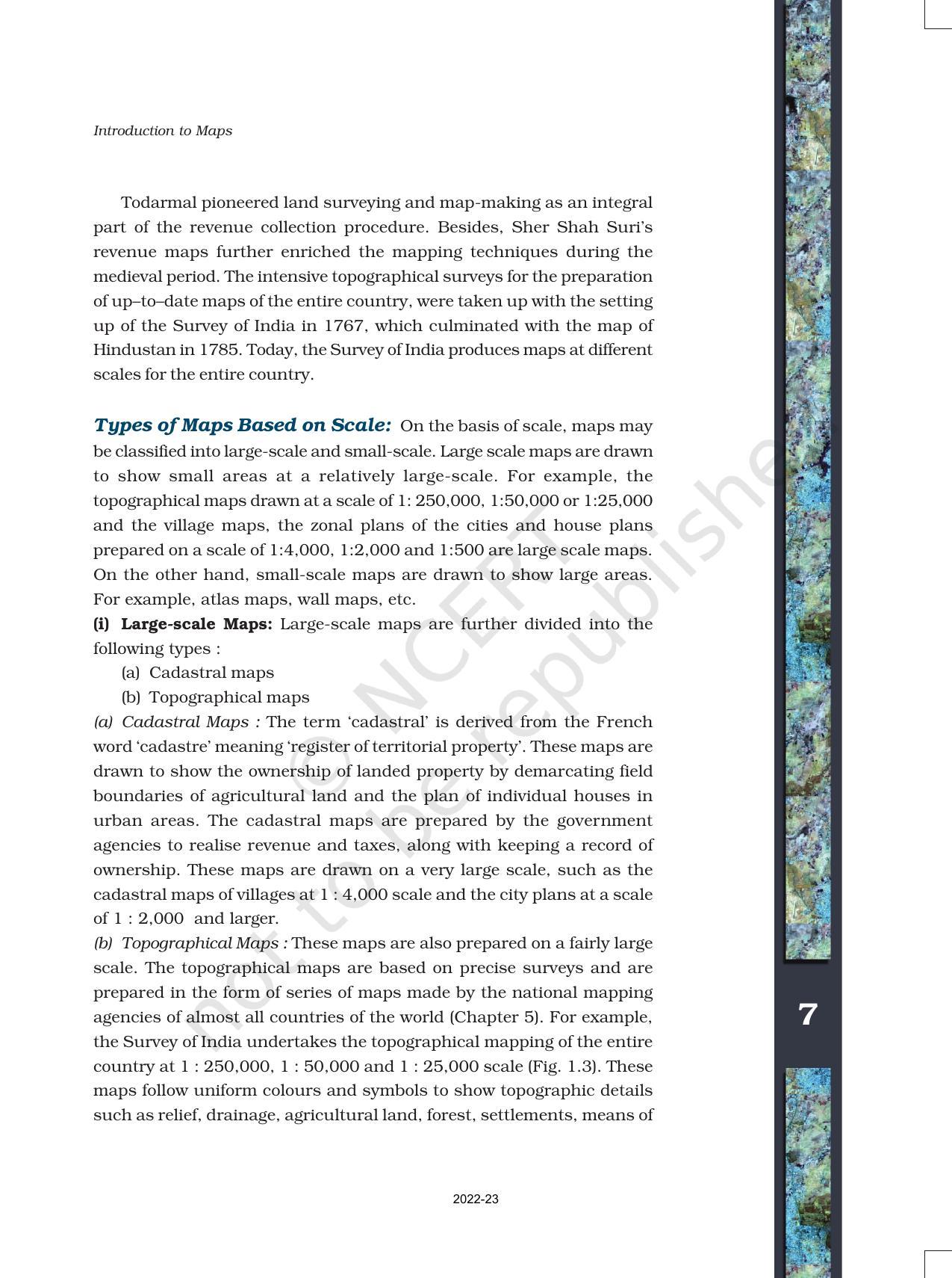 NCERT Book for Class 11 Geography (Part-III) Chapter 1 Introduction to Maps - Page 7