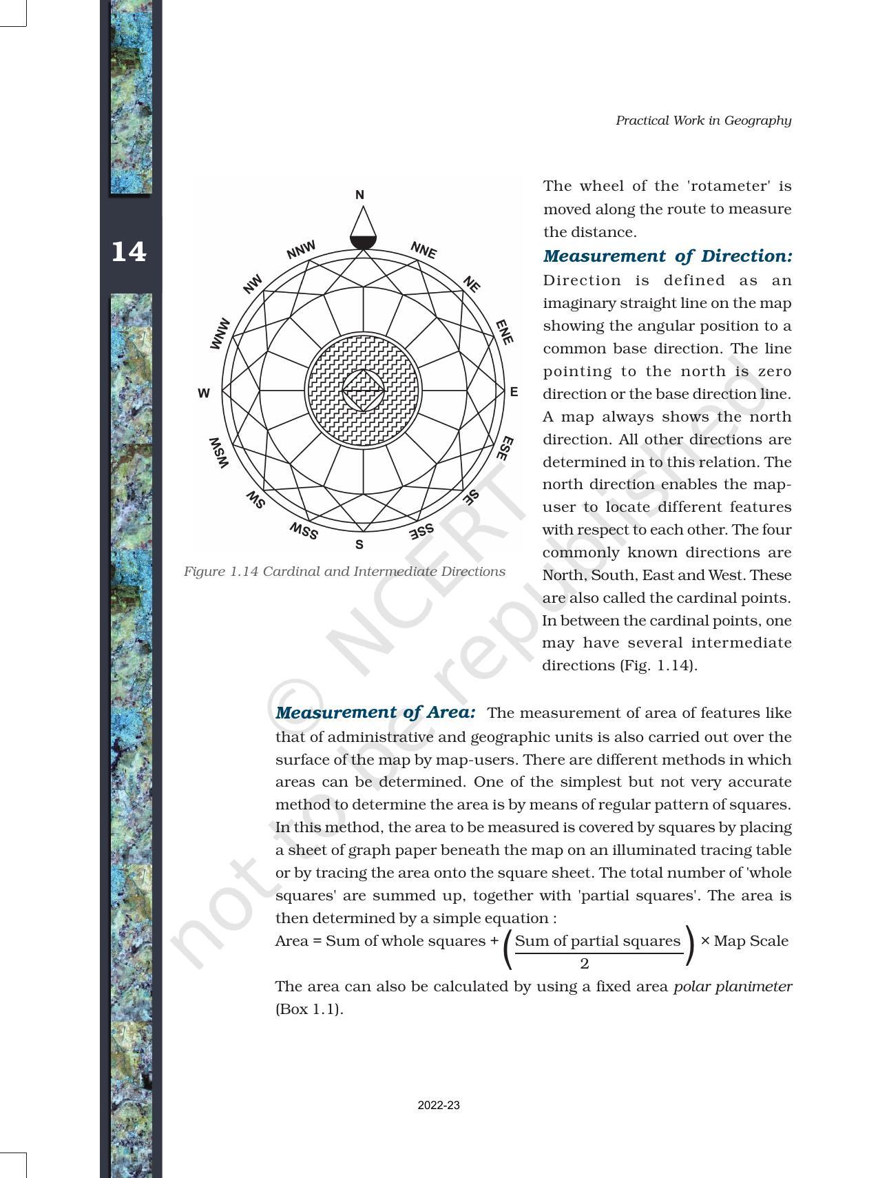 NCERT Book for Class 11 Geography (Part-III) Chapter 1 Introduction to Maps - Page 14