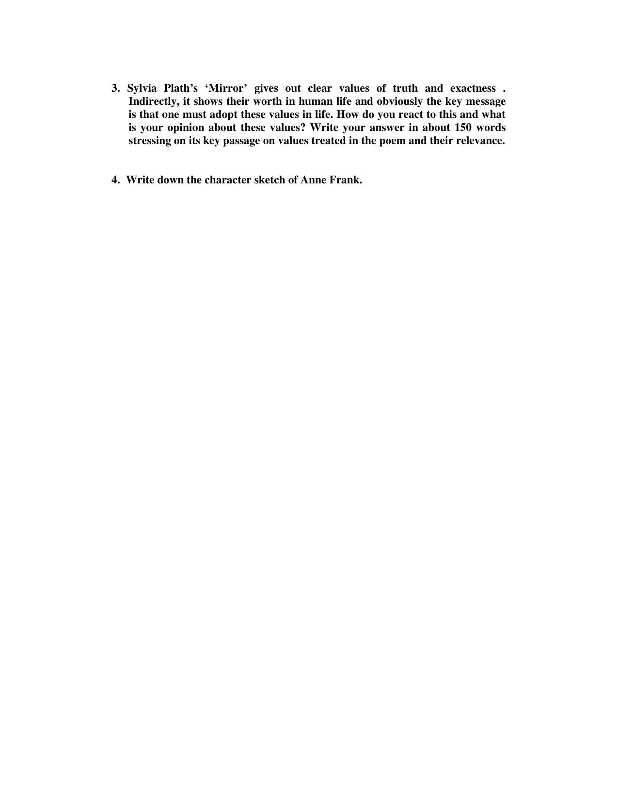 CBSE Worksheets for Class 10 English Assignment 17 - Page 2