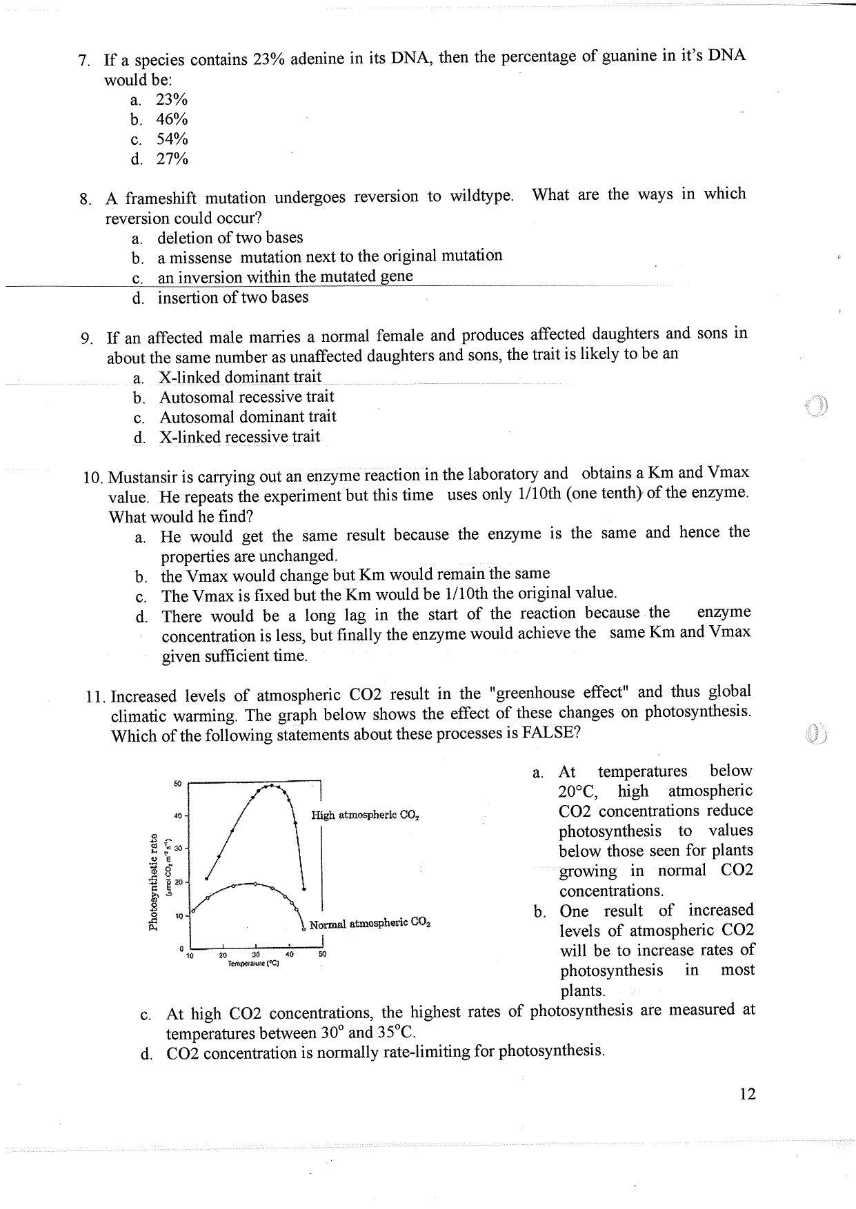 TIFR GS 2010 Biology Question Paper - Page 13