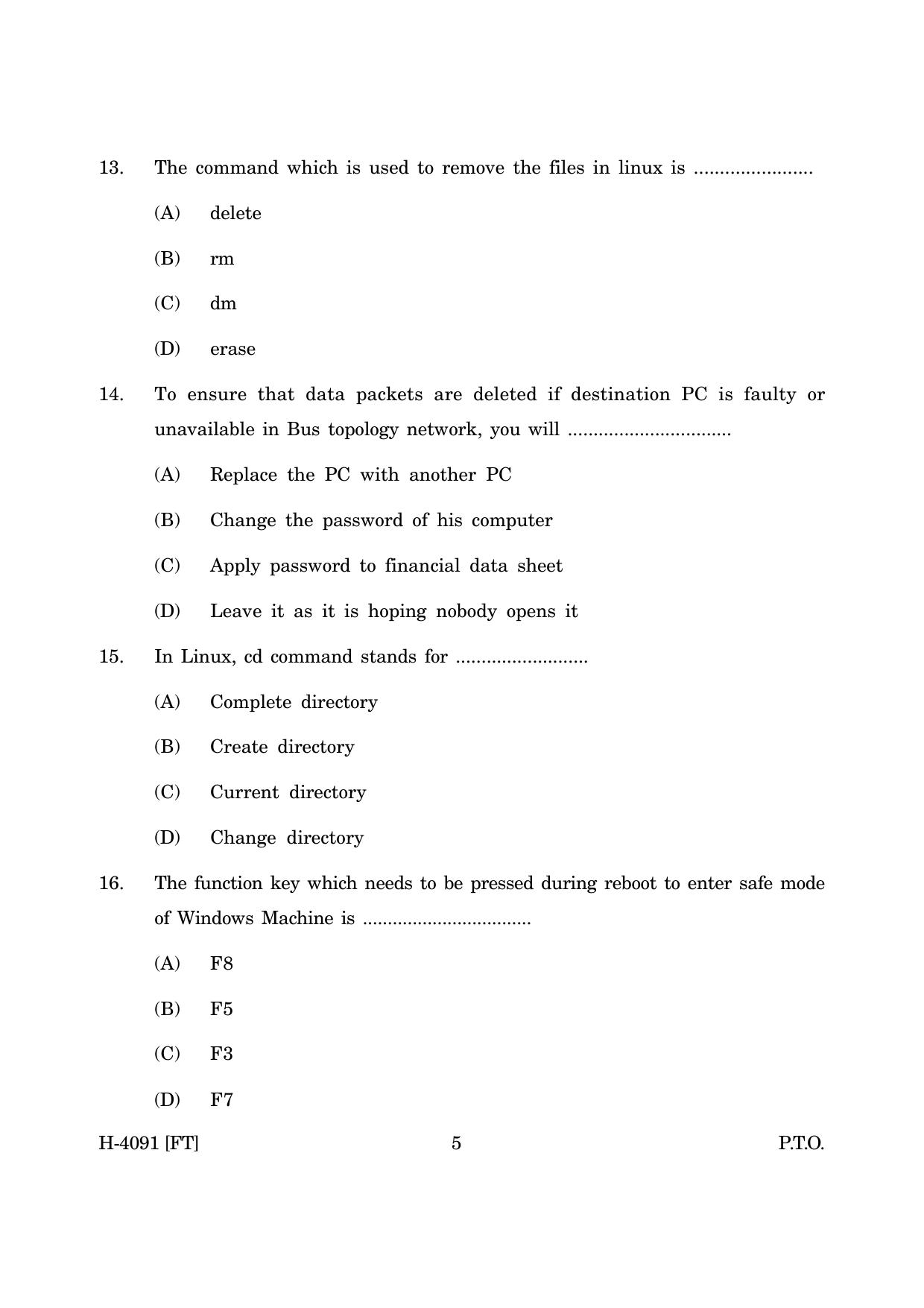 Goa Board Class 12 Electronics - Field Technician (November 2022) Question Paper - Page 5