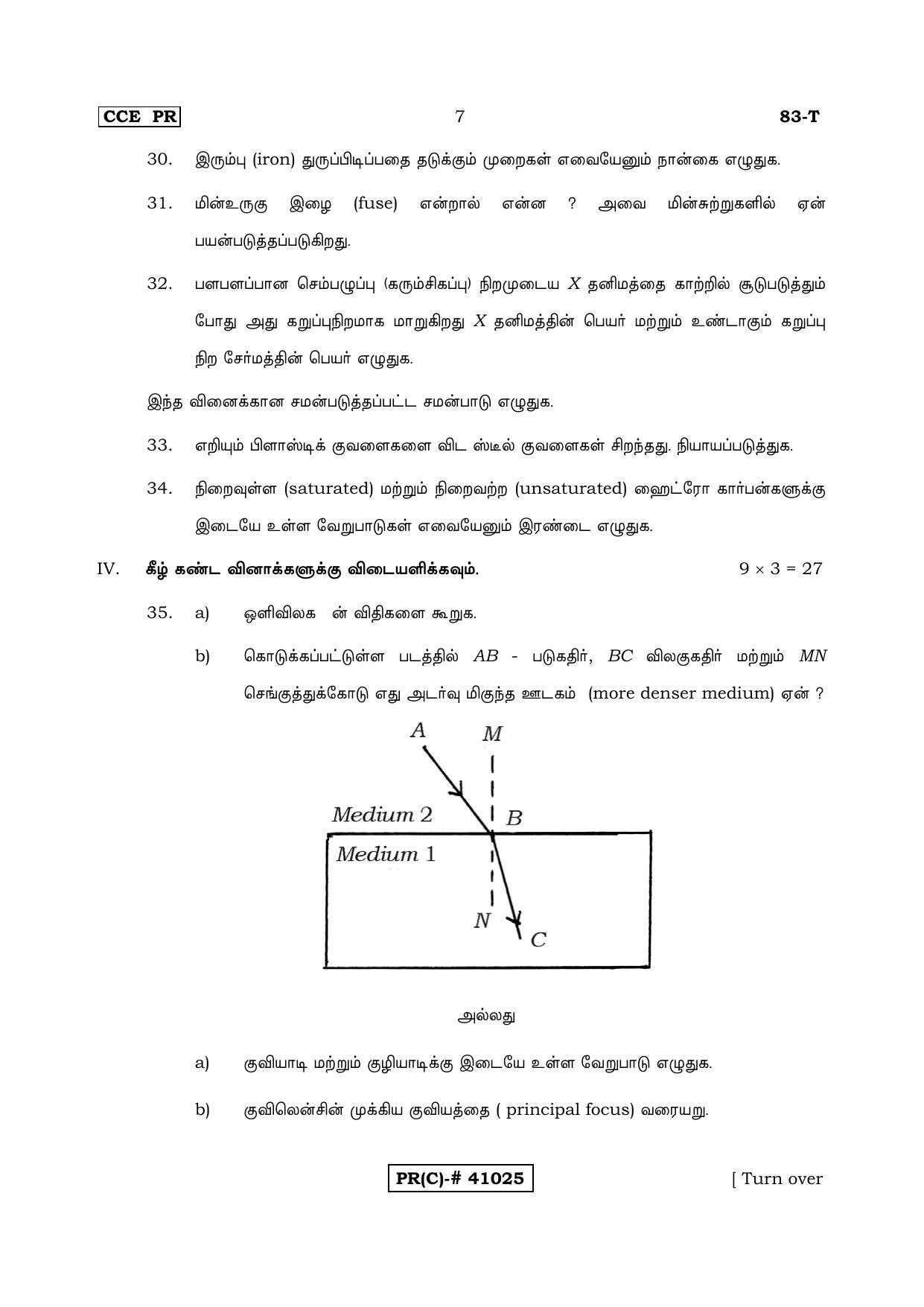 Karnataka SSLC Science Tamil Medium (Supplementary)-C Question Paper 2020 - Page 7