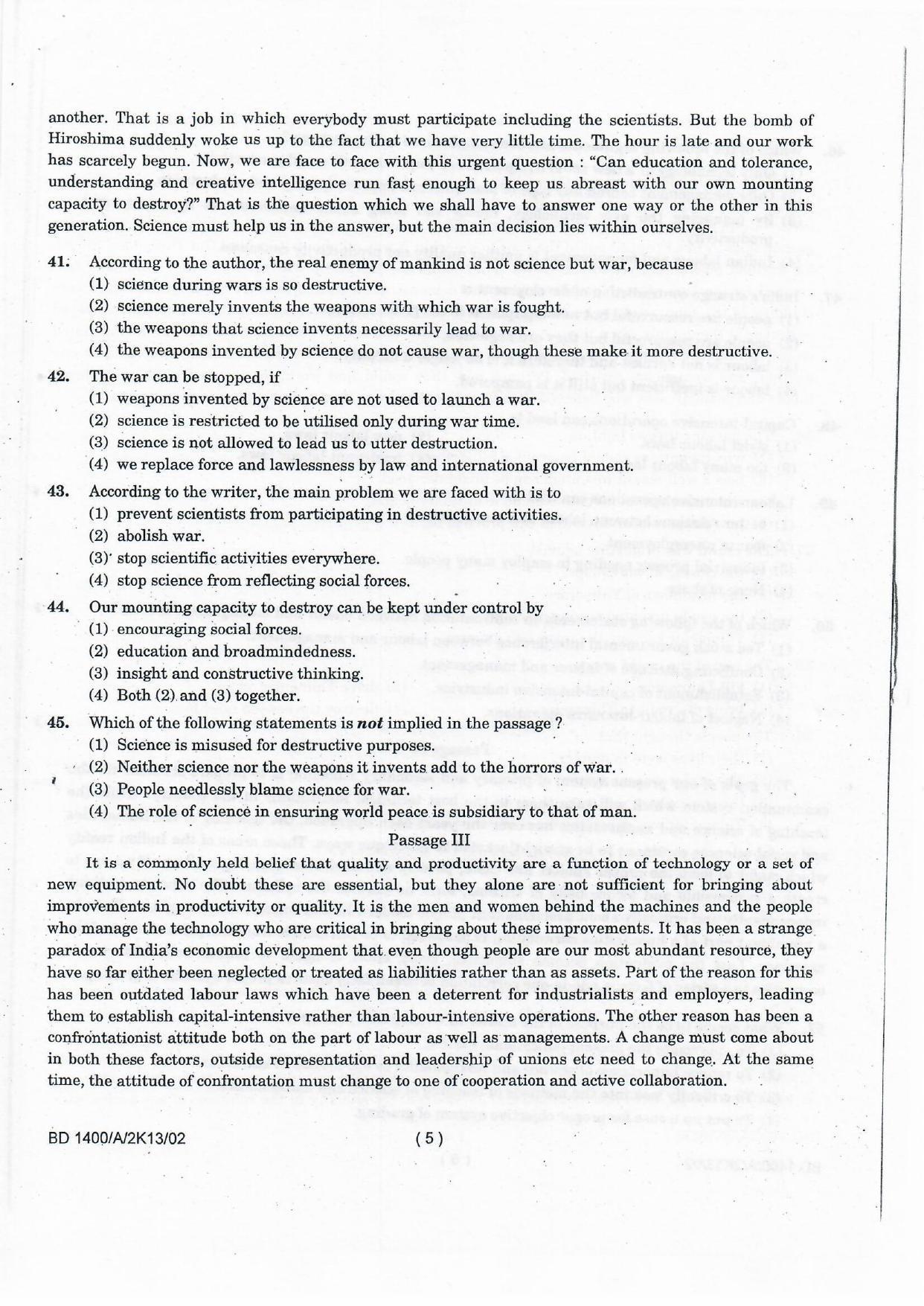 NIFT 2013 Combined Sample Paper - Page 11