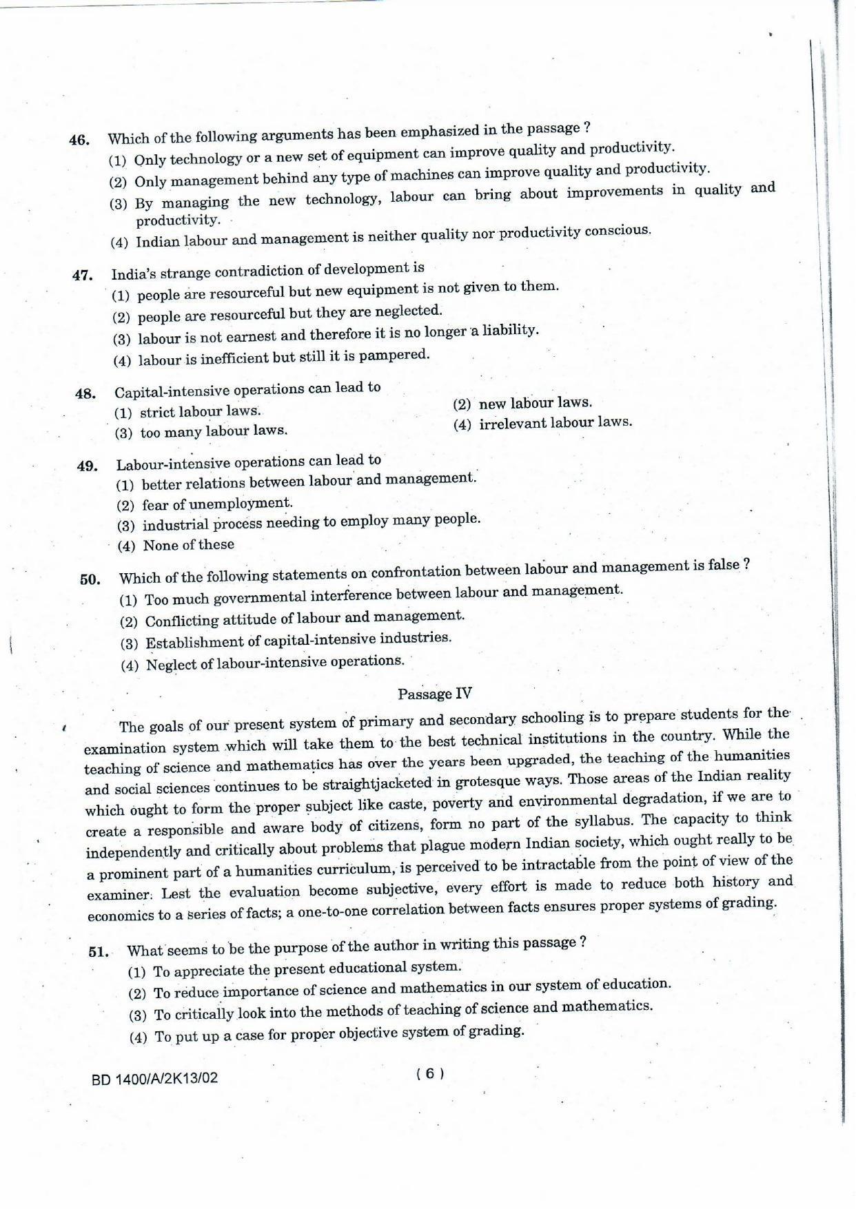 NIFT 2013 Combined Sample Paper - Page 12