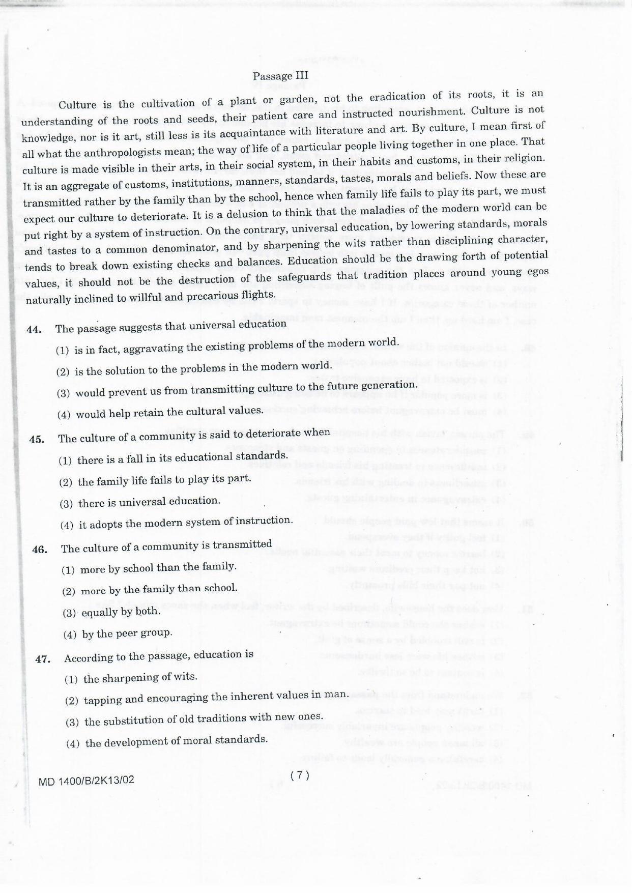NIFT 2013 Combined Sample Paper - Page 49