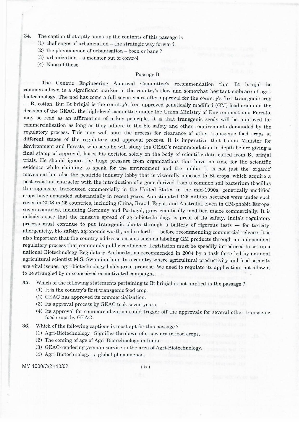 NIFT 2013 Combined Sample Paper - Page 67