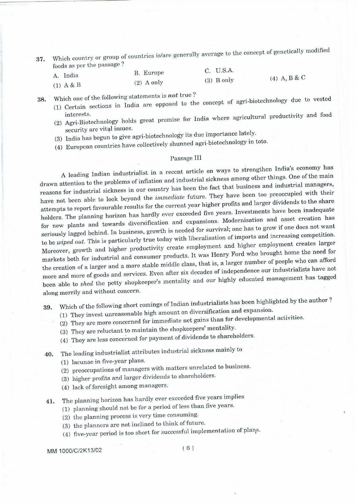 NIFT 2013 Combined Sample Paper - Page 68
