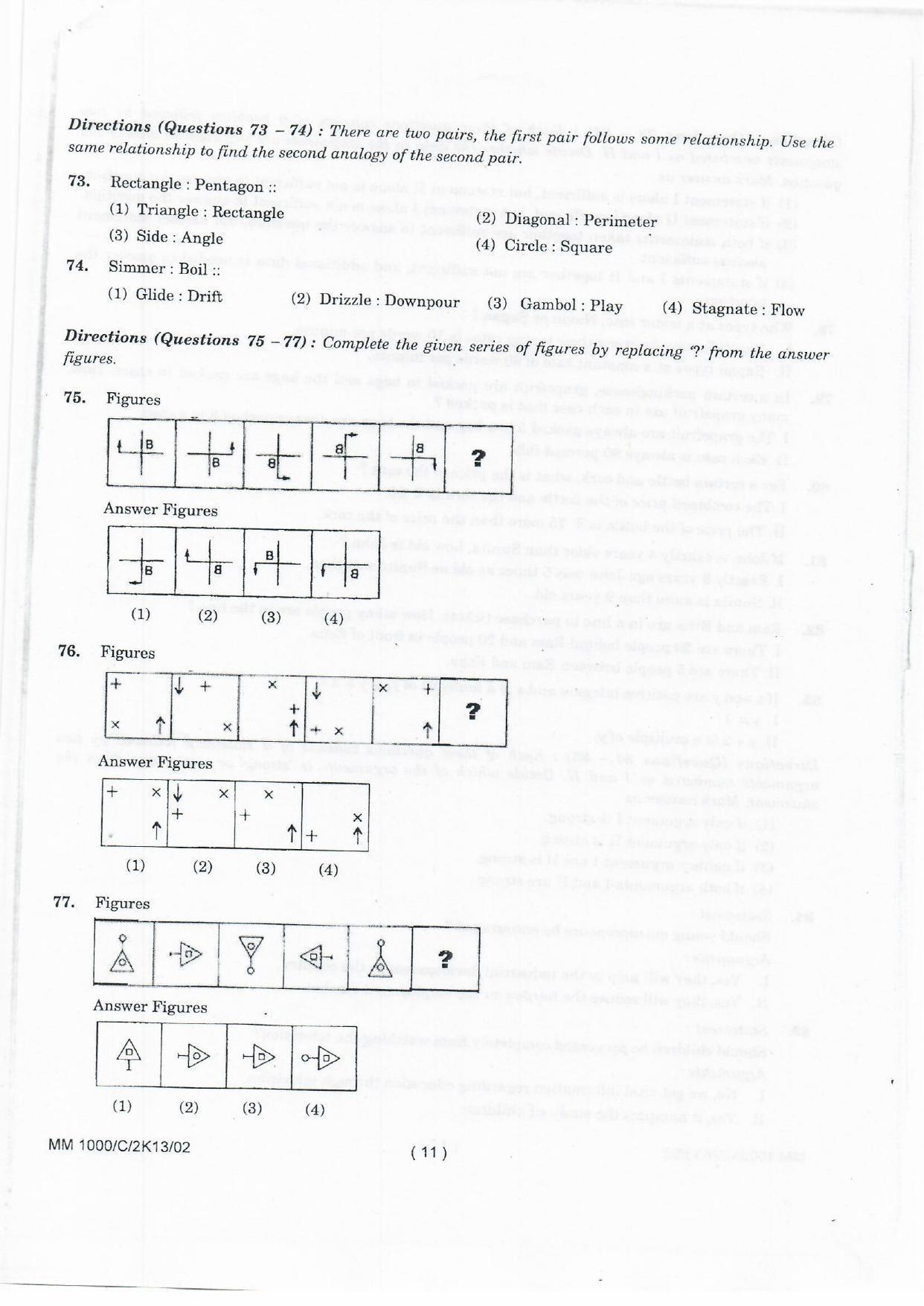 NIFT 2013 Combined Sample Paper - Page 73