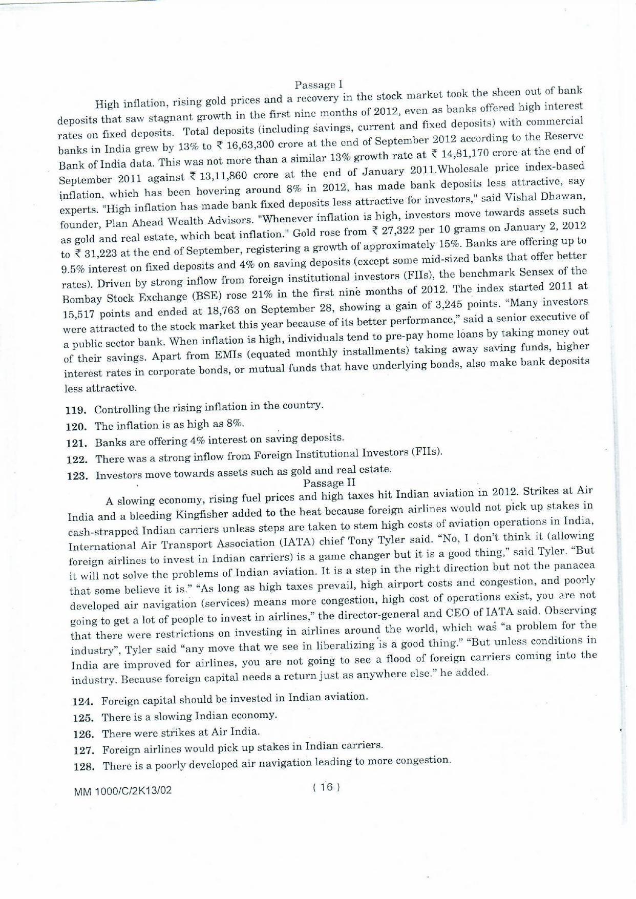 NIFT 2013 Combined Sample Paper - Page 78