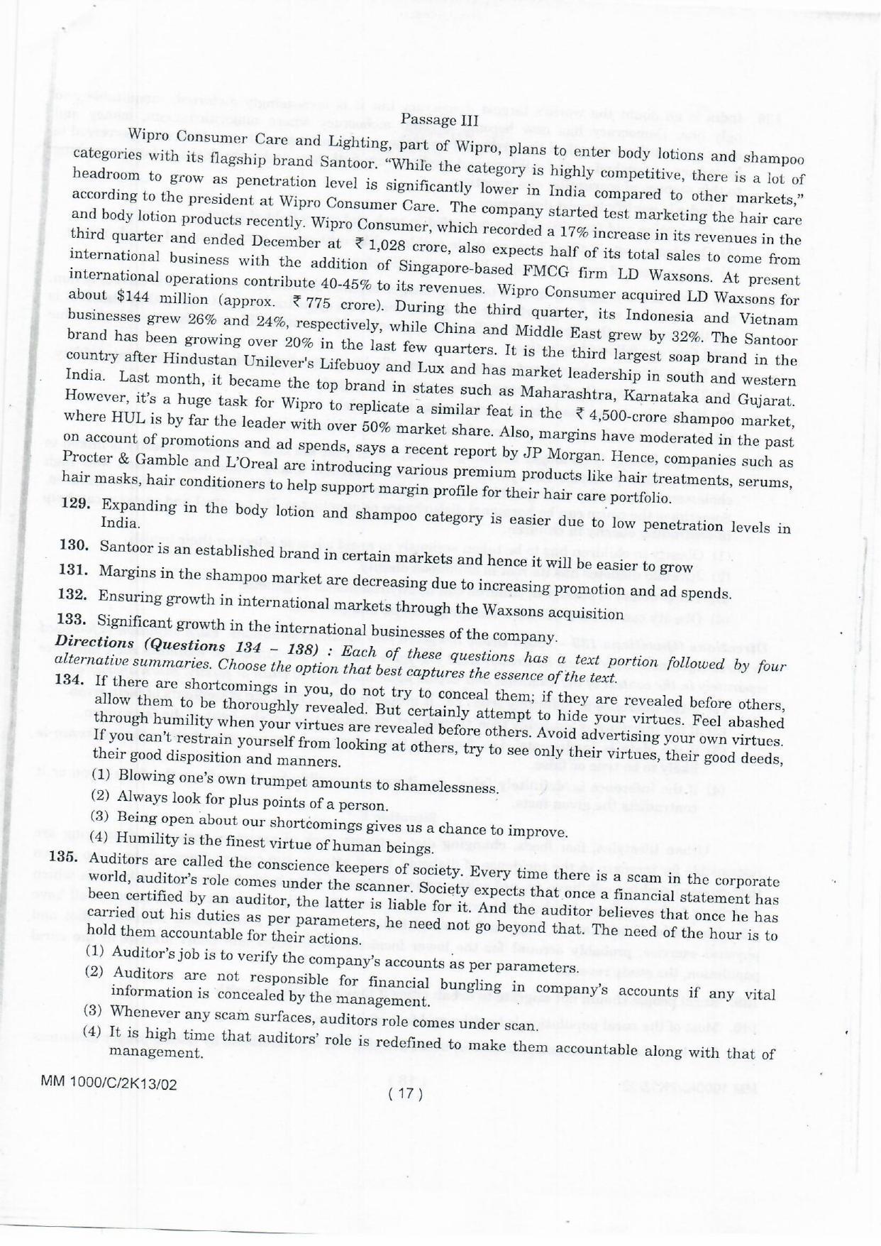 NIFT 2013 Combined Sample Paper - Page 79