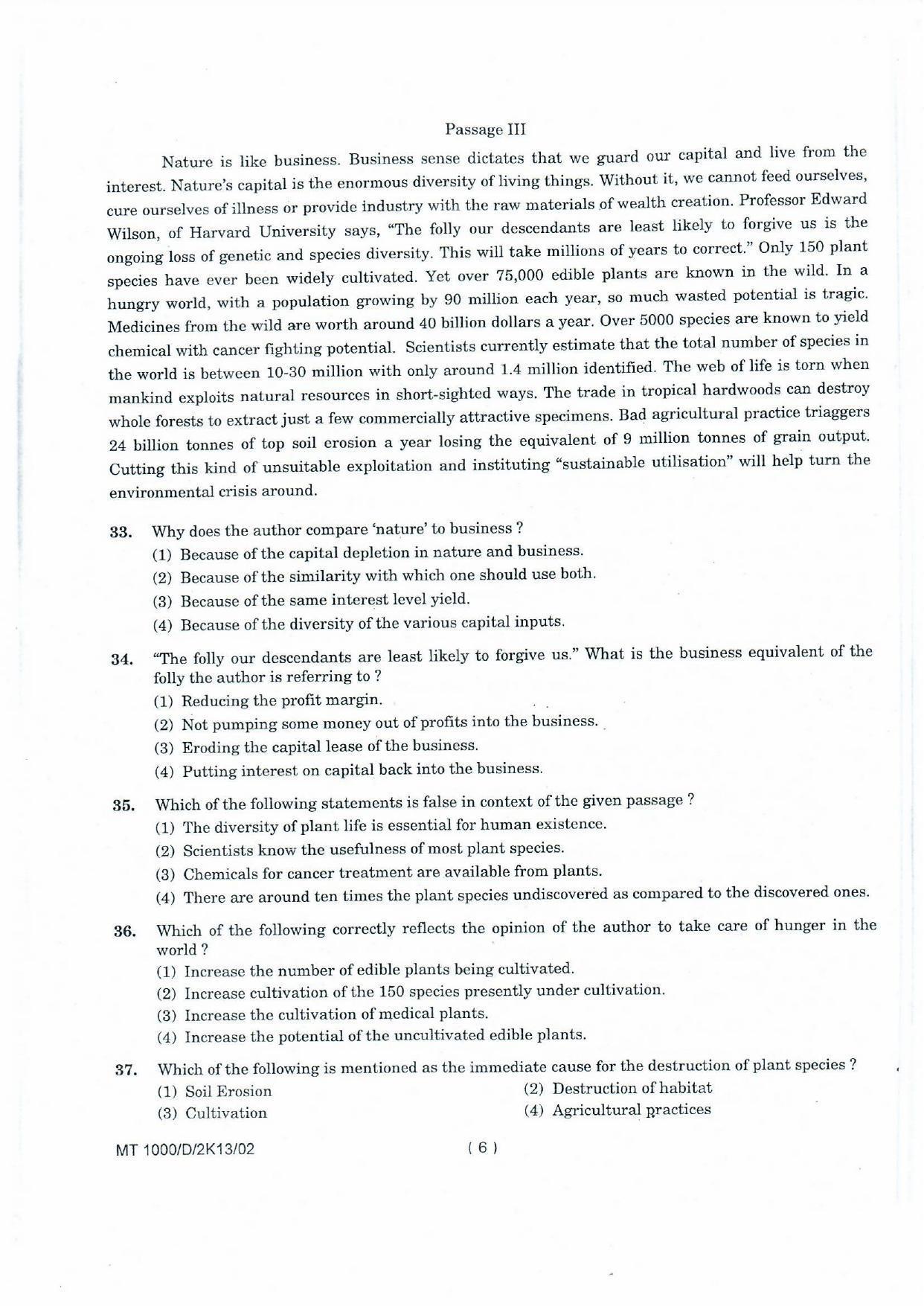 NIFT 2013 Combined Sample Paper - Page 88