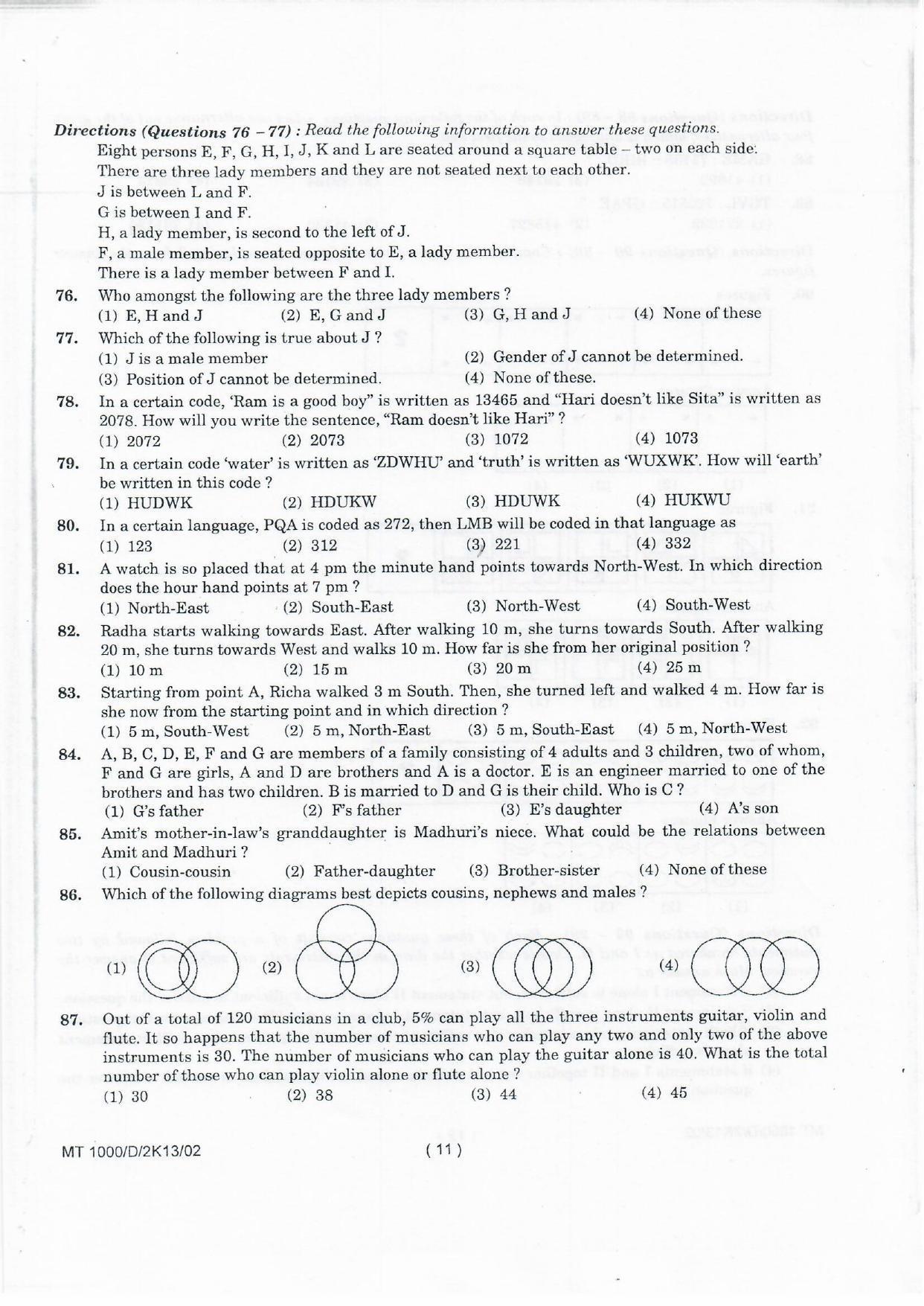 NIFT 2013 Combined Sample Paper - Page 93