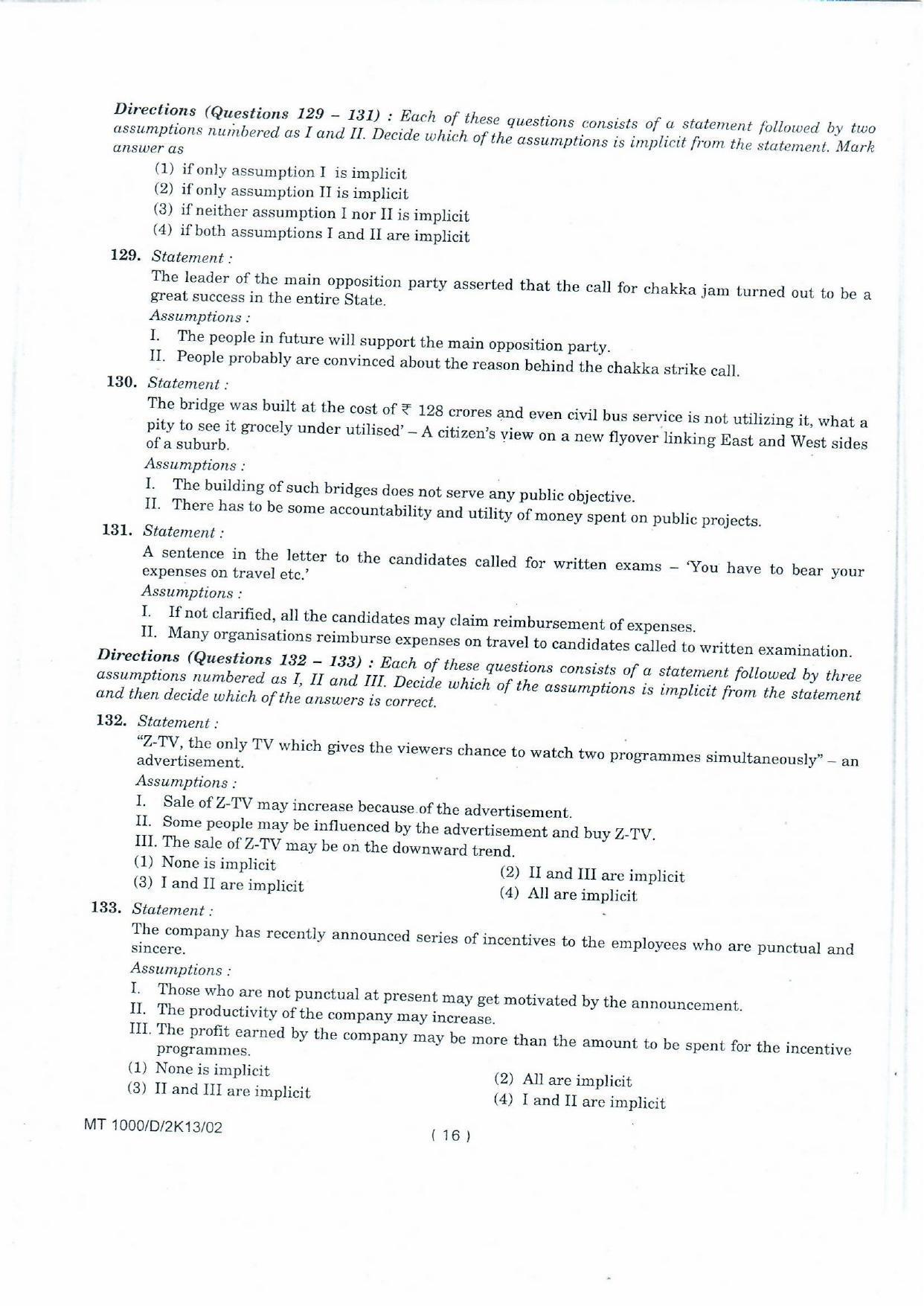 NIFT 2013 Combined Sample Paper - Page 98