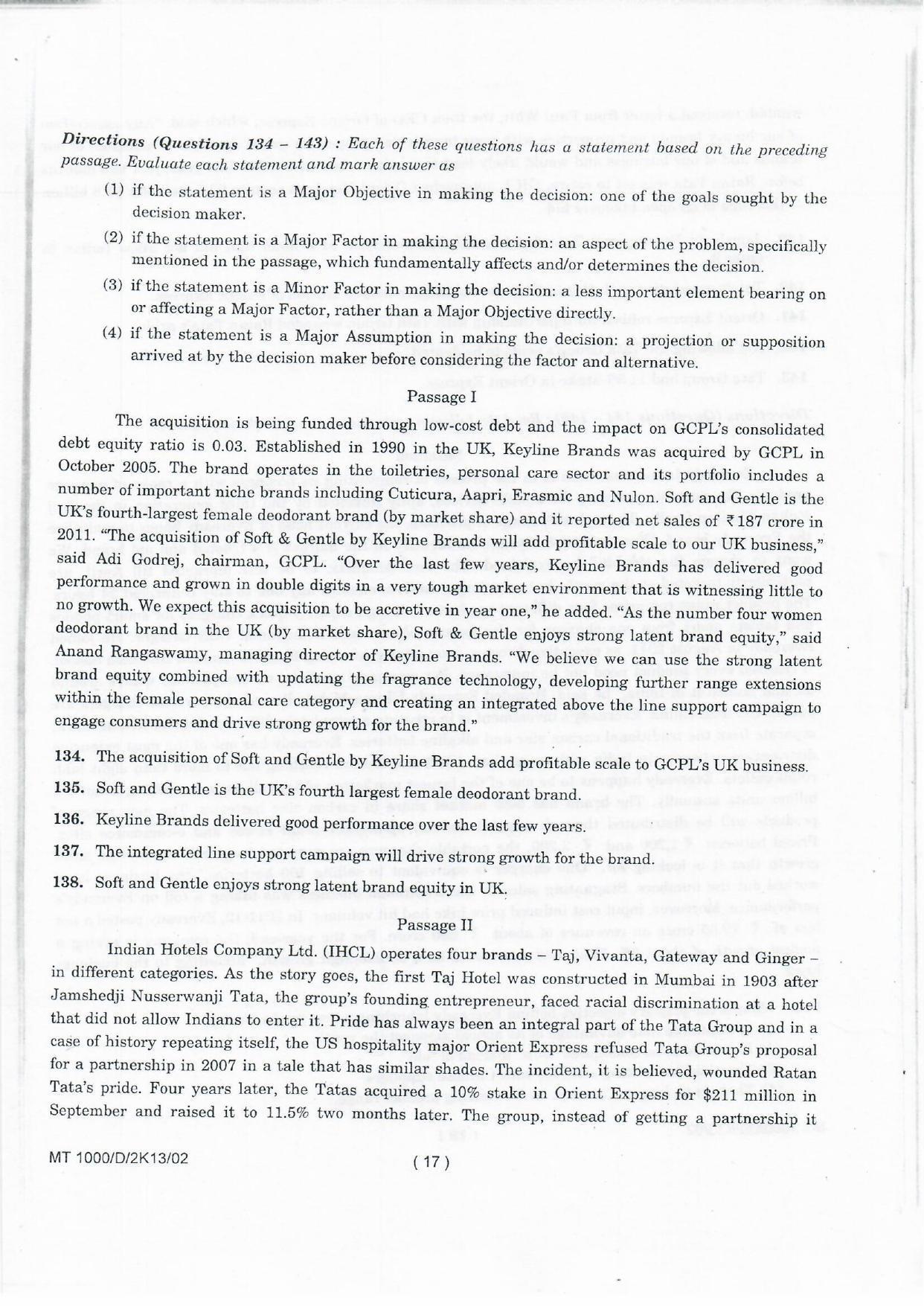 NIFT 2013 Combined Sample Paper - Page 99