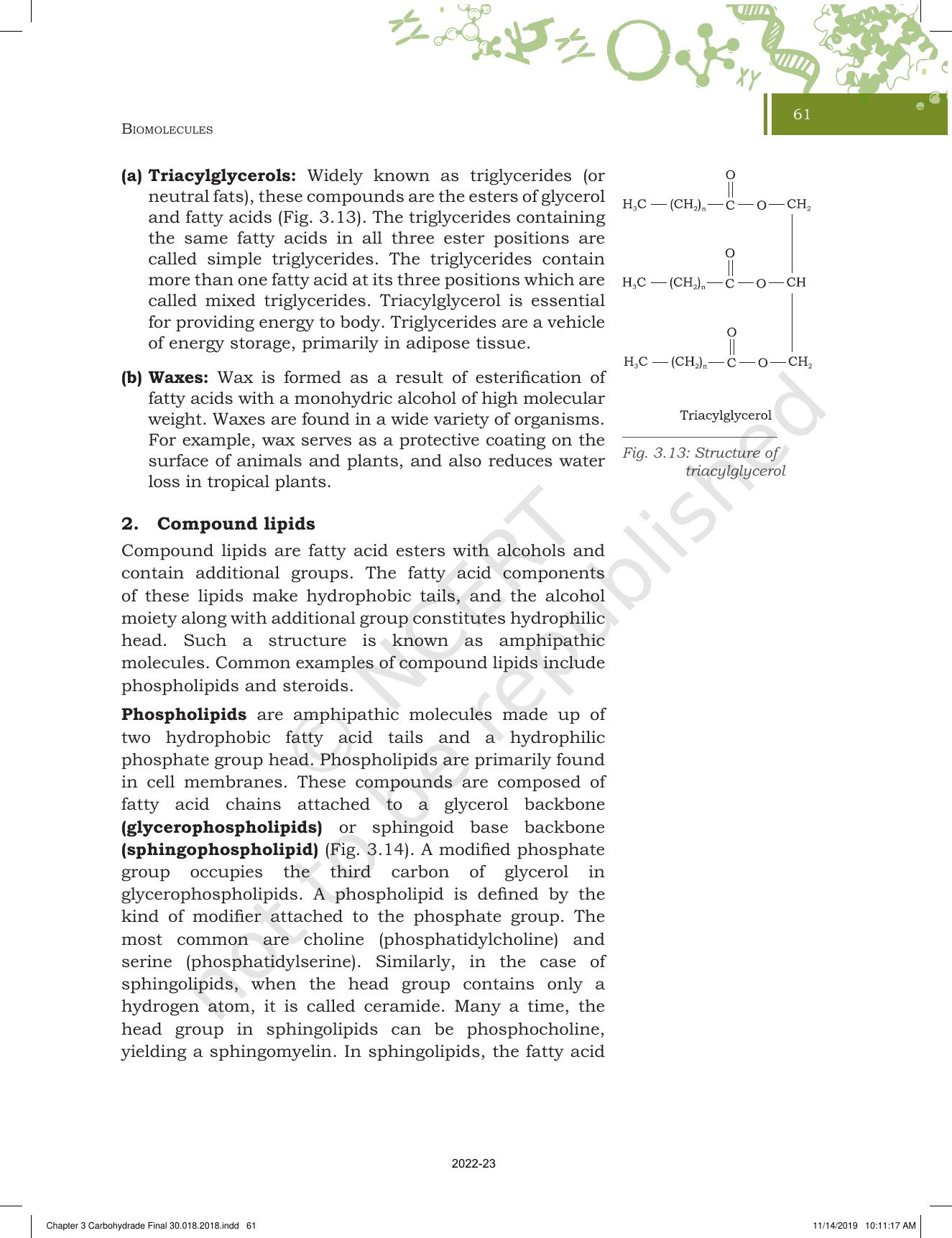 NCERT Book for Class 11 Biotechnology Chapter 3 Biomolecules - Page 12