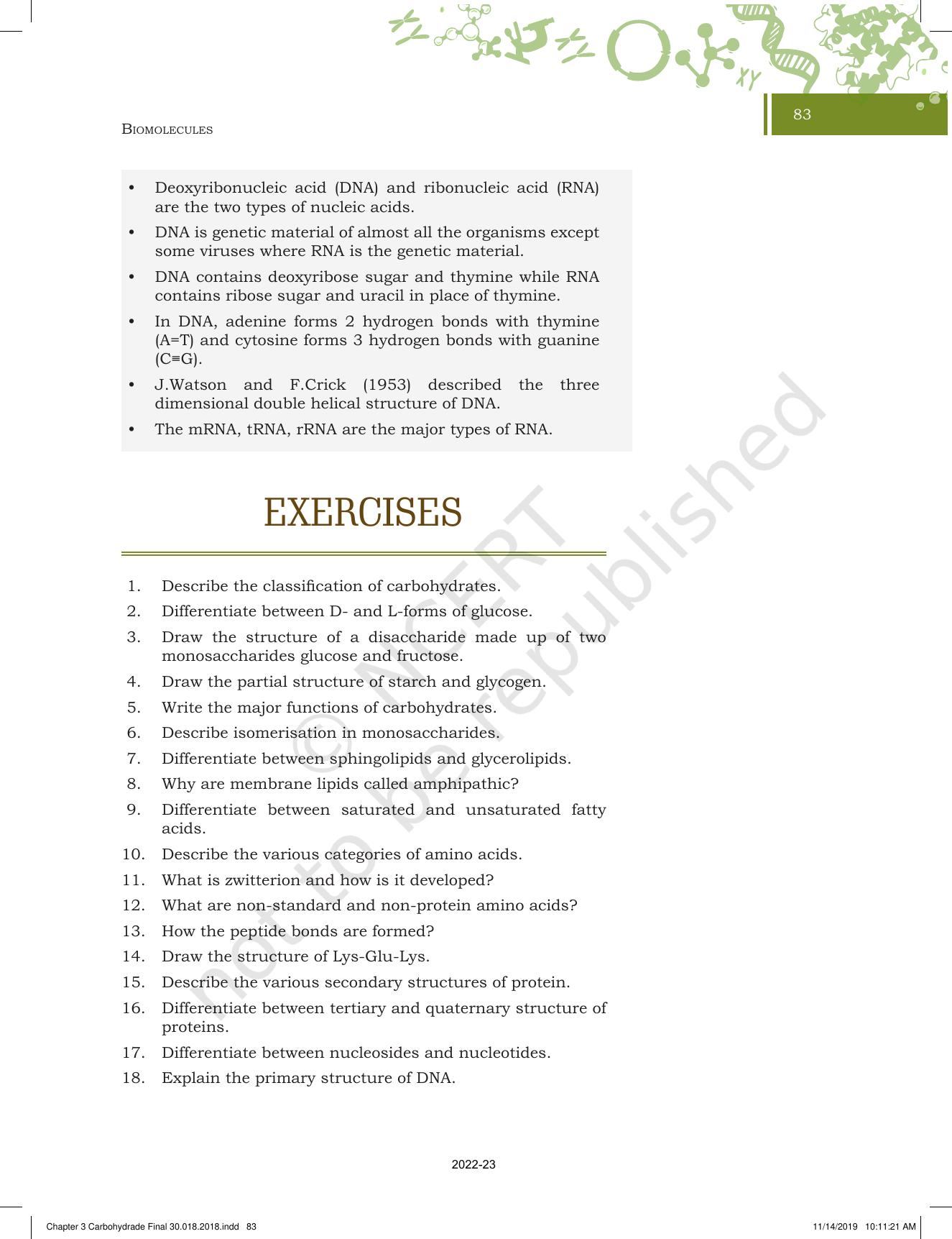 NCERT Book for Class 11 Biotechnology Chapter 3 Biomolecules - Page 34