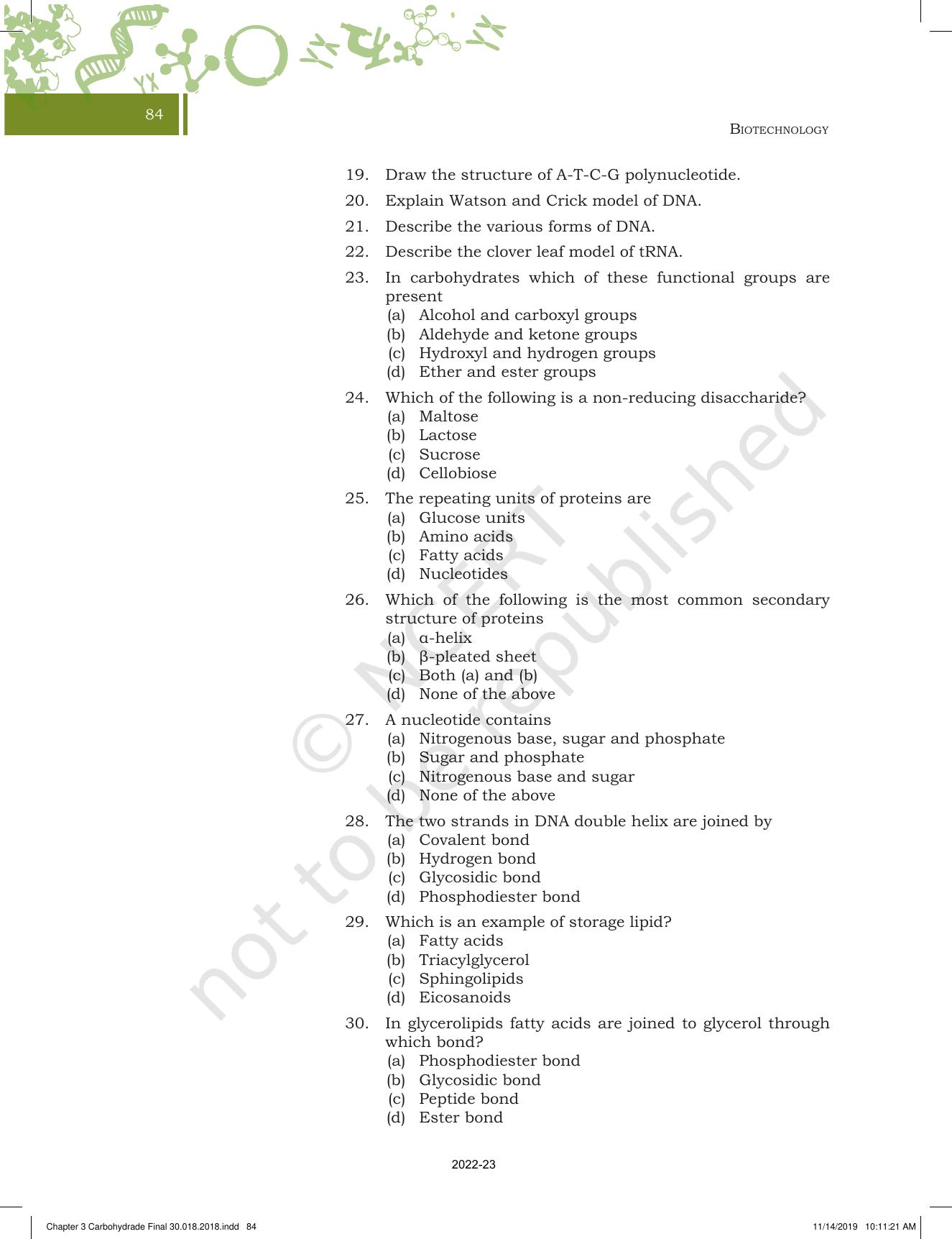 NCERT Book for Class 11 Biotechnology Chapter 3 Biomolecules - Page 35