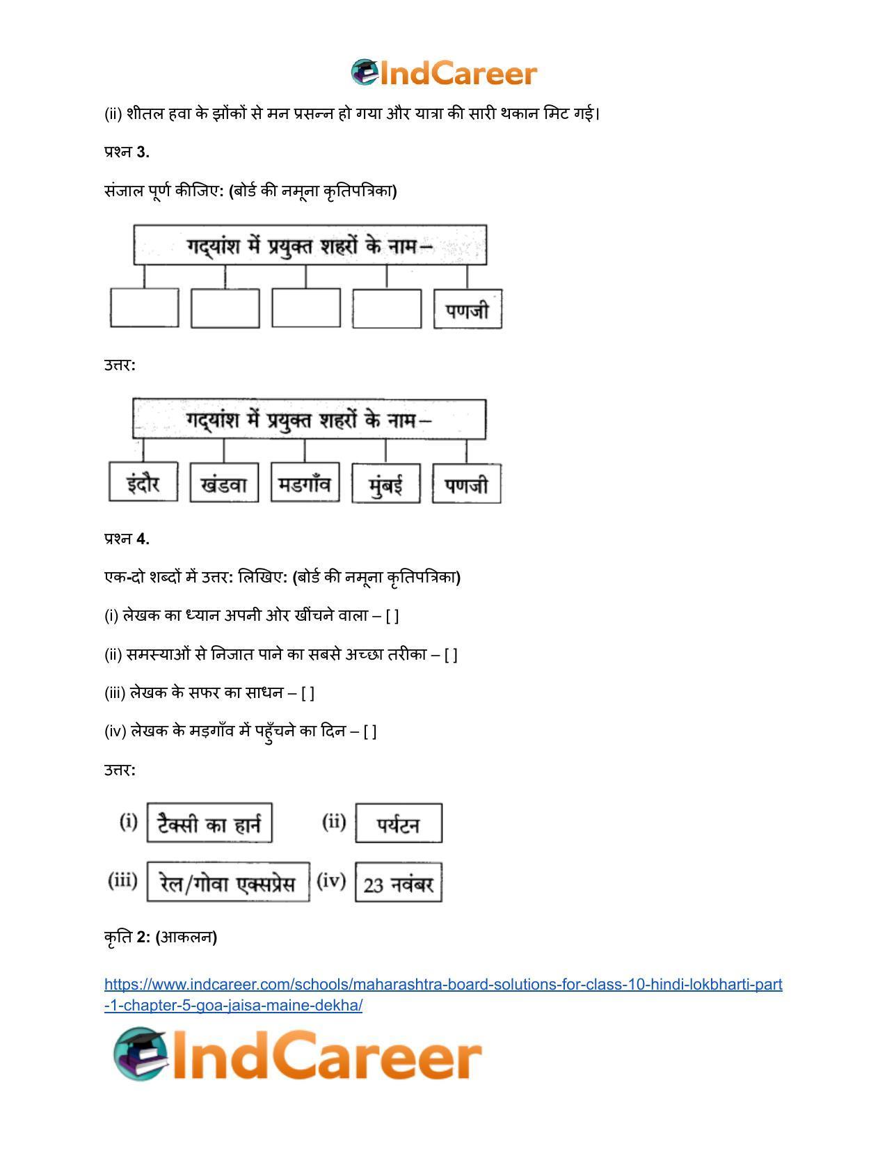 Maharashtra Board Solutions for Class 10- Hindi Lokbharti (Part 1): Chapter 5- गोवा : जैसा मैंने देखा - Page 15
