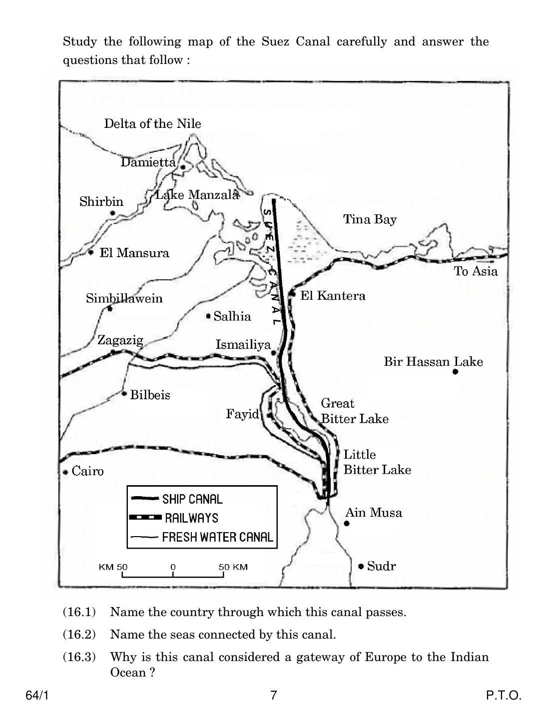 CBSE Class 12 64-1 GEOGRAPHY 2018 Question Paper - Page 7
