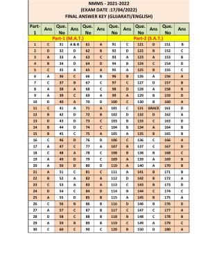 Gujarat NMMS 2022 Answer Key