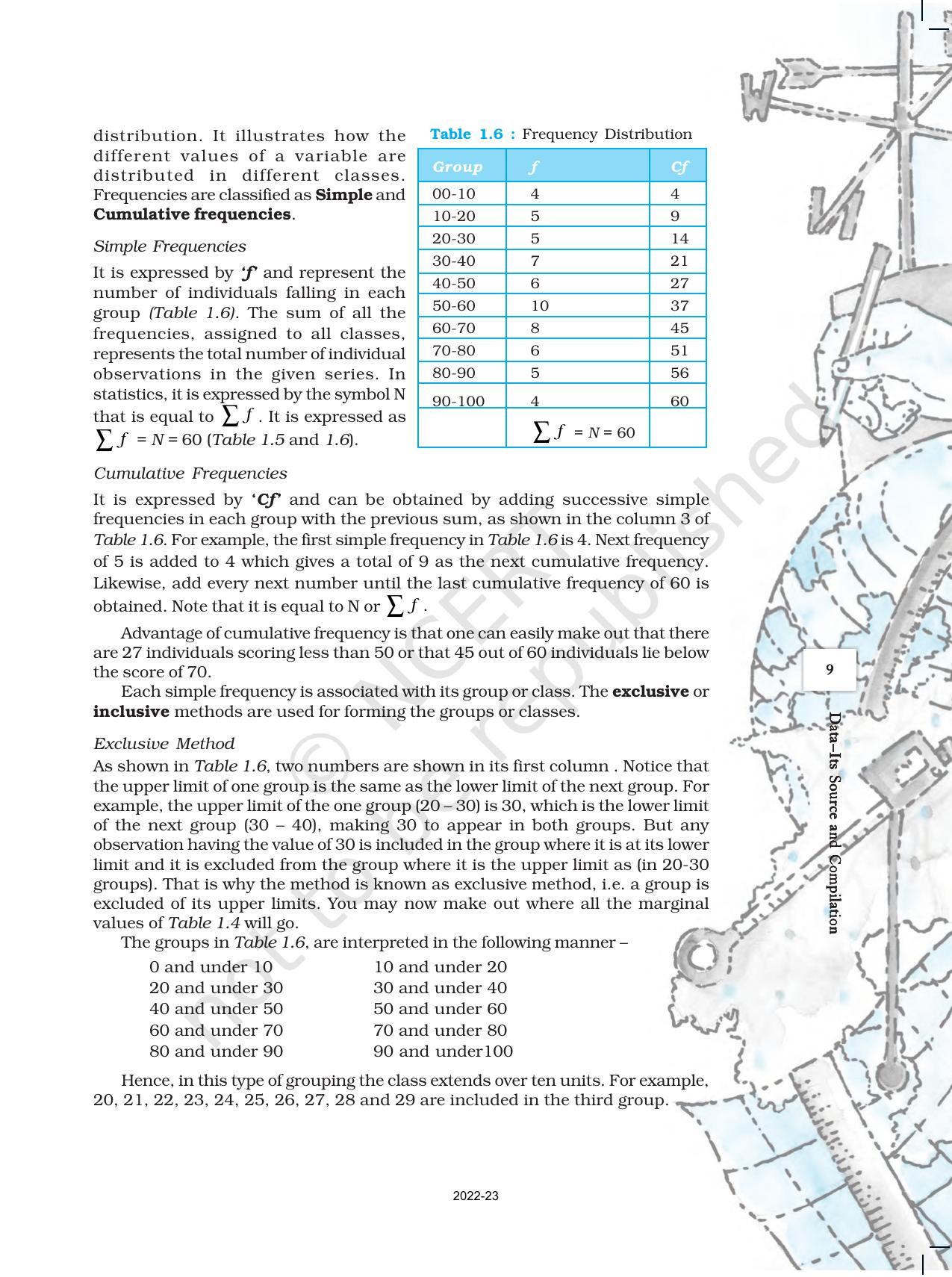 NCERT Book for Class 12 Geography (Part-III) Chapter 1 Data – Its Source and Compilation - Page 9