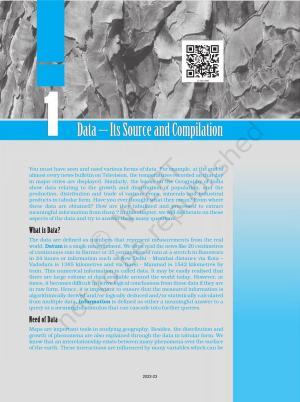 NCERT Book for Class 12 Geography (Part-III) Chapter 1 Data – Its Source and Compilation
