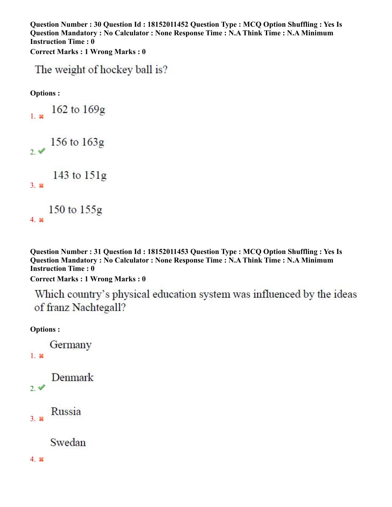 TS CPGET 2023 M P Ed (Shift 2) Question Paper with Answer Key - Page 16