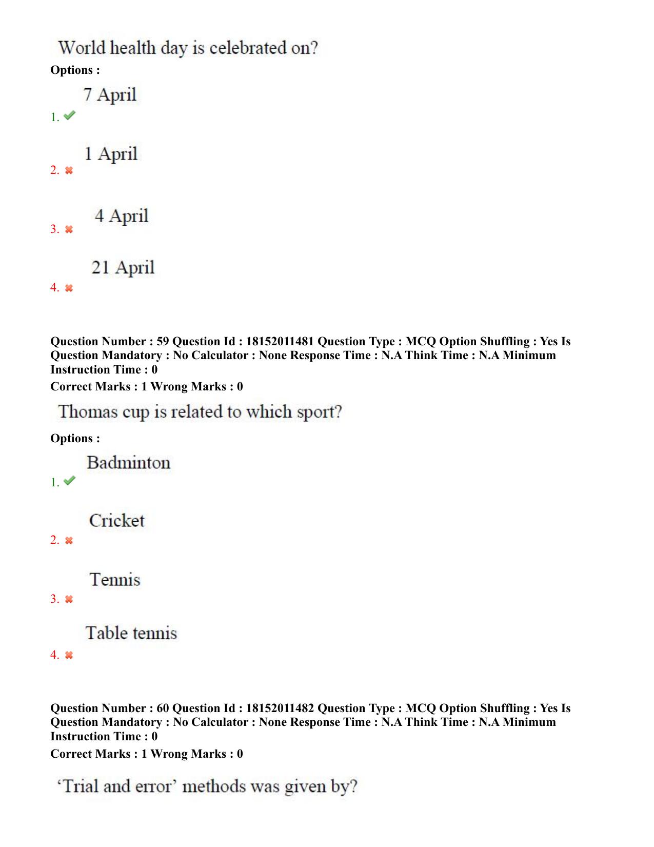 TS CPGET 2023 M P Ed (Shift 2) Question Paper with Answer Key - Page 30
