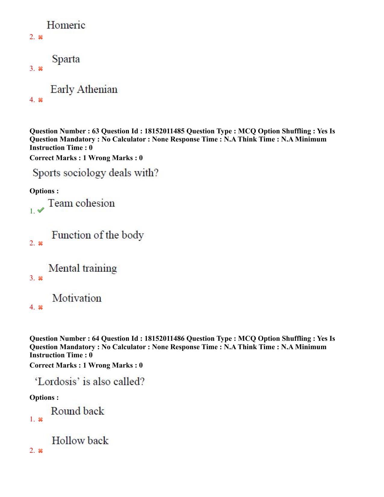 TS CPGET 2023 M P Ed (Shift 2) Question Paper with Answer Key - Page 32