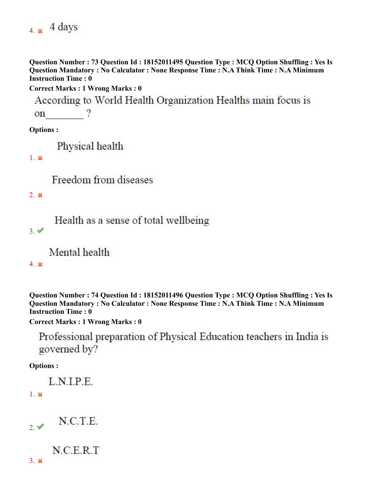 TS CPGET 2023 M P Ed (Shift 2) Question Paper with Answer Key - Page 37
