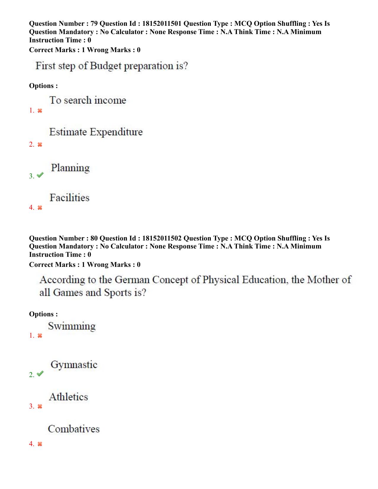 TS CPGET 2023 M P Ed (Shift 2) Question Paper with Answer Key - Page 40
