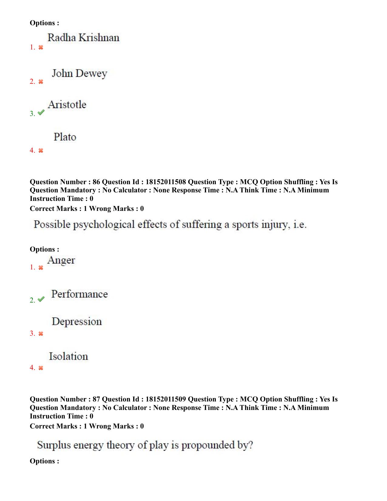 TS CPGET 2023 M P Ed (Shift 2) Question Paper with Answer Key - Page 43