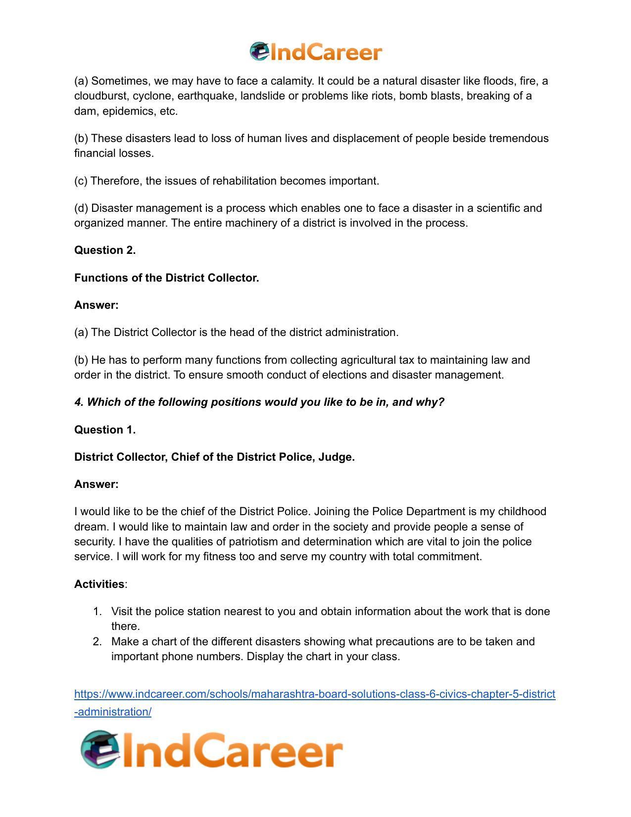Maharashtra Board Solutions Class 6-Civics: Chapter 5- District Administration - Page 4
