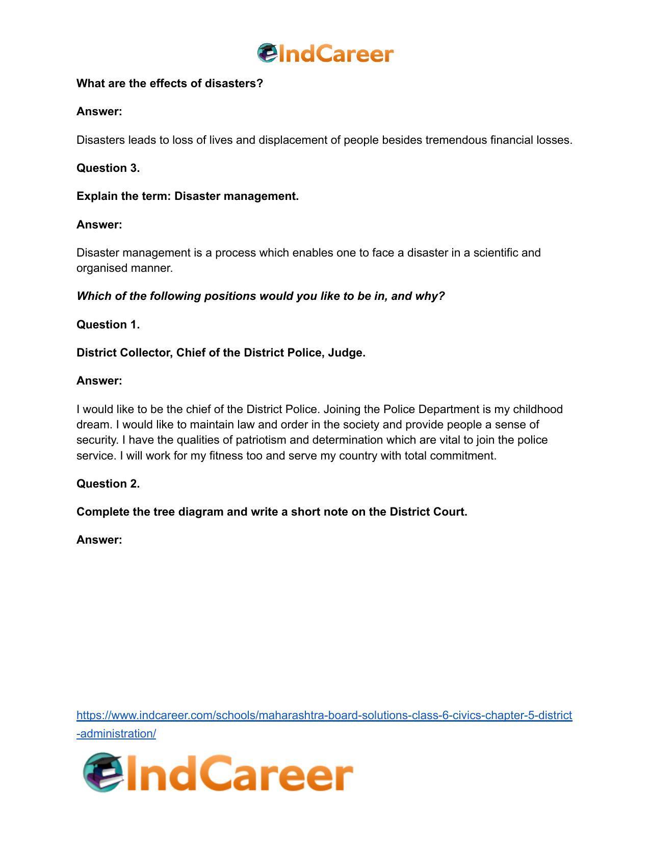 Maharashtra Board Solutions Class 6-Civics: Chapter 5- District Administration - Page 7