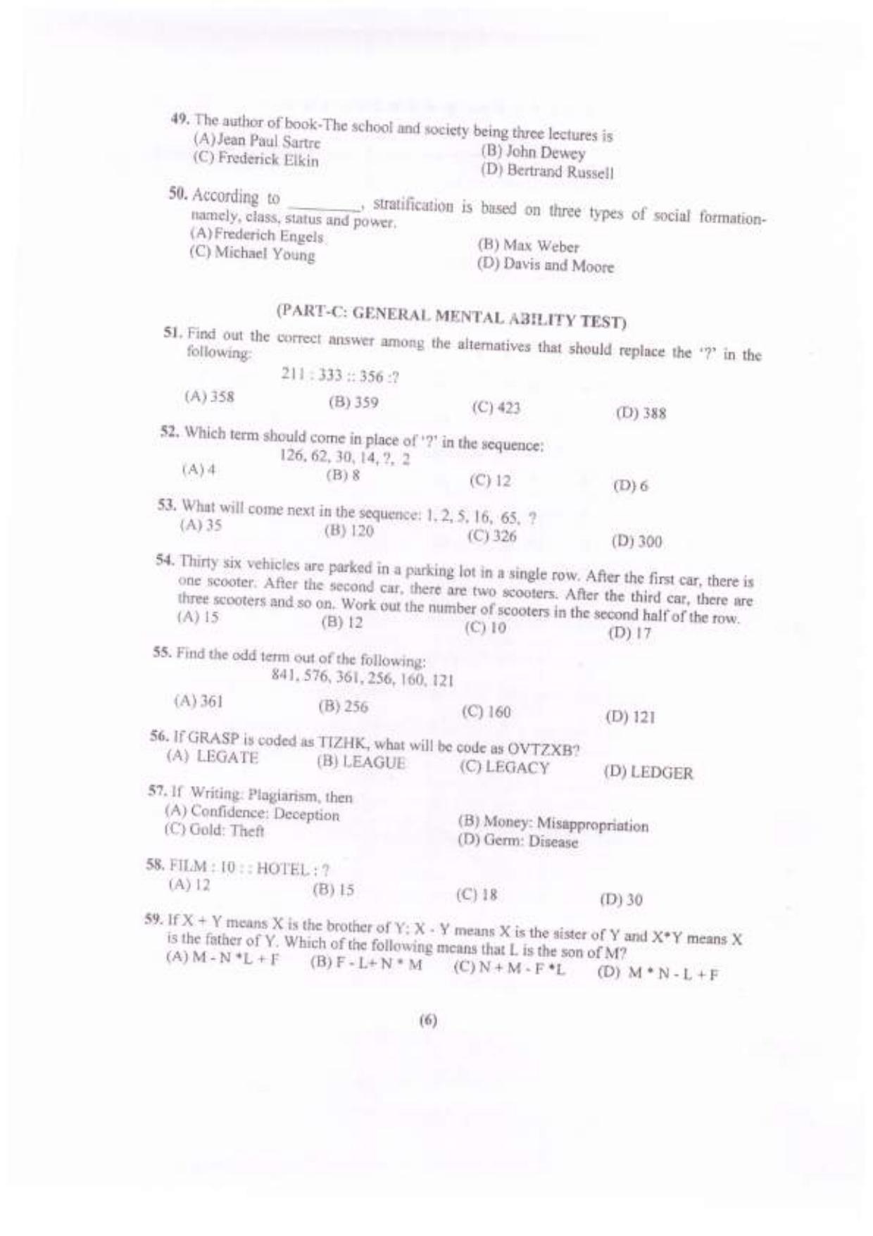 Chandigarh B.Ed 2022 Question Paper - Page 7