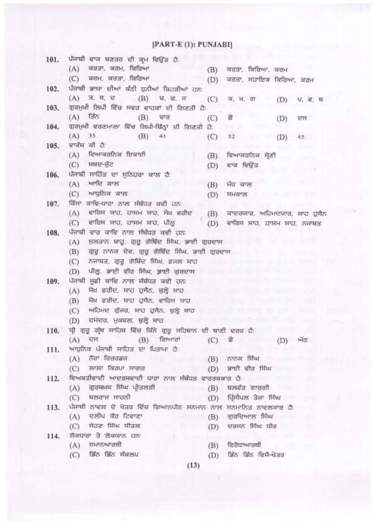 Chandigarh B.Ed 2022 Question Paper - Page 14