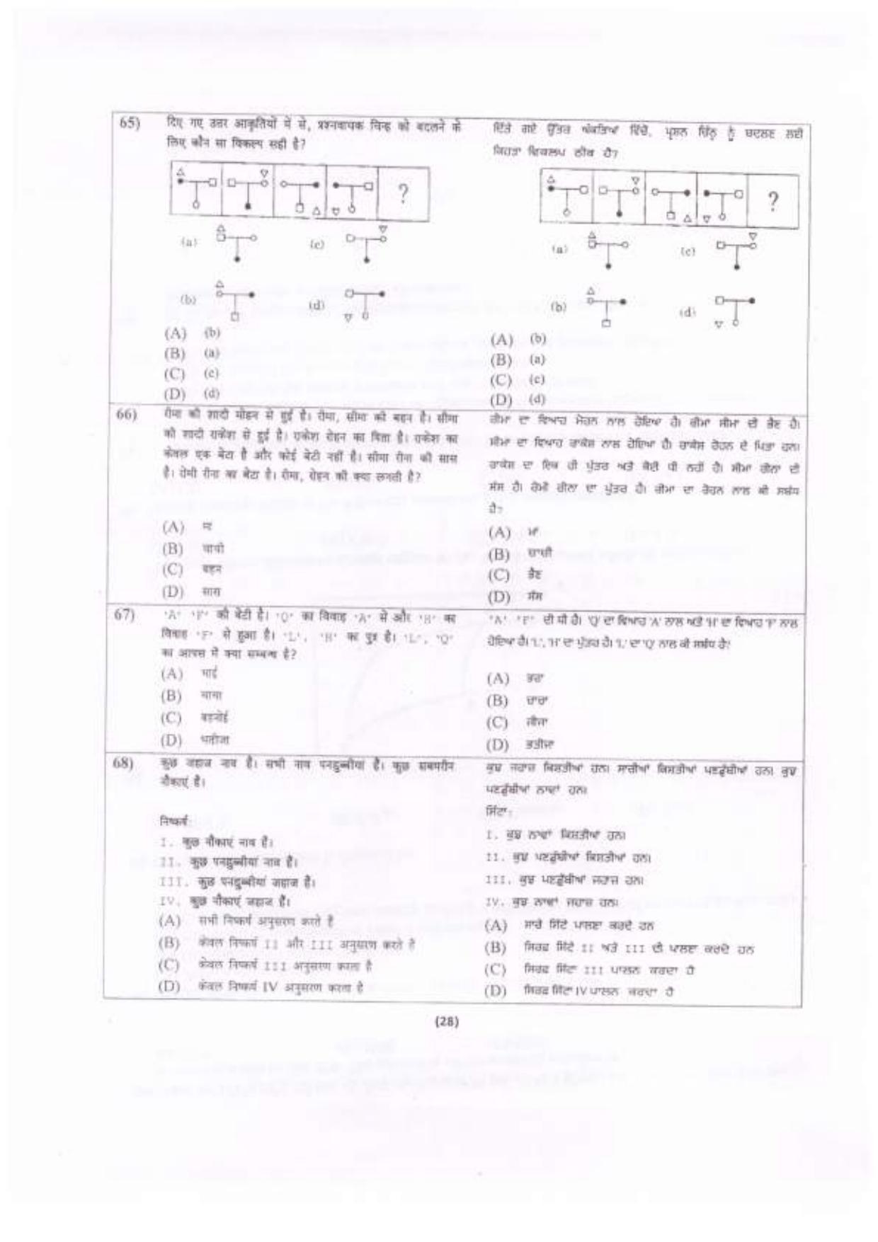 Chandigarh B.Ed 2022 Question Paper - Page 29