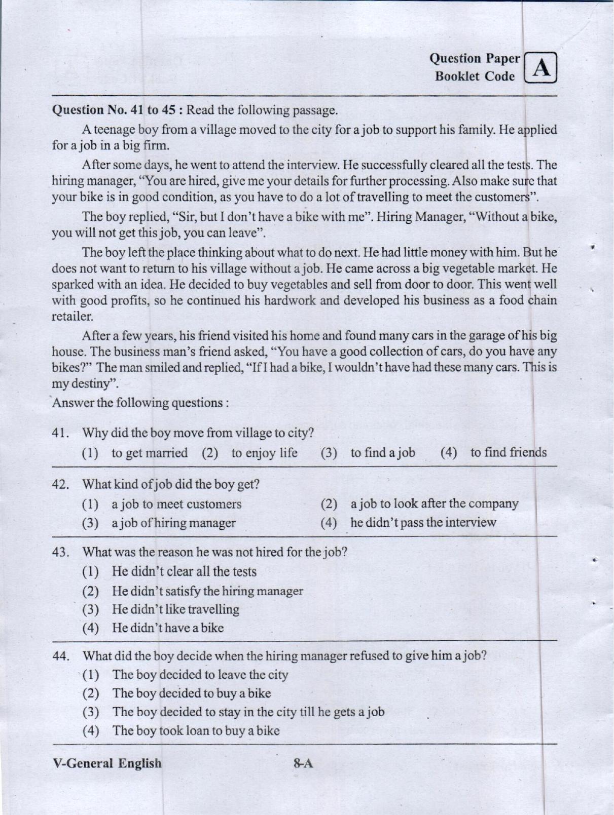MPC EET English/ Telugu Medium (Set A) 2023  - Page 7